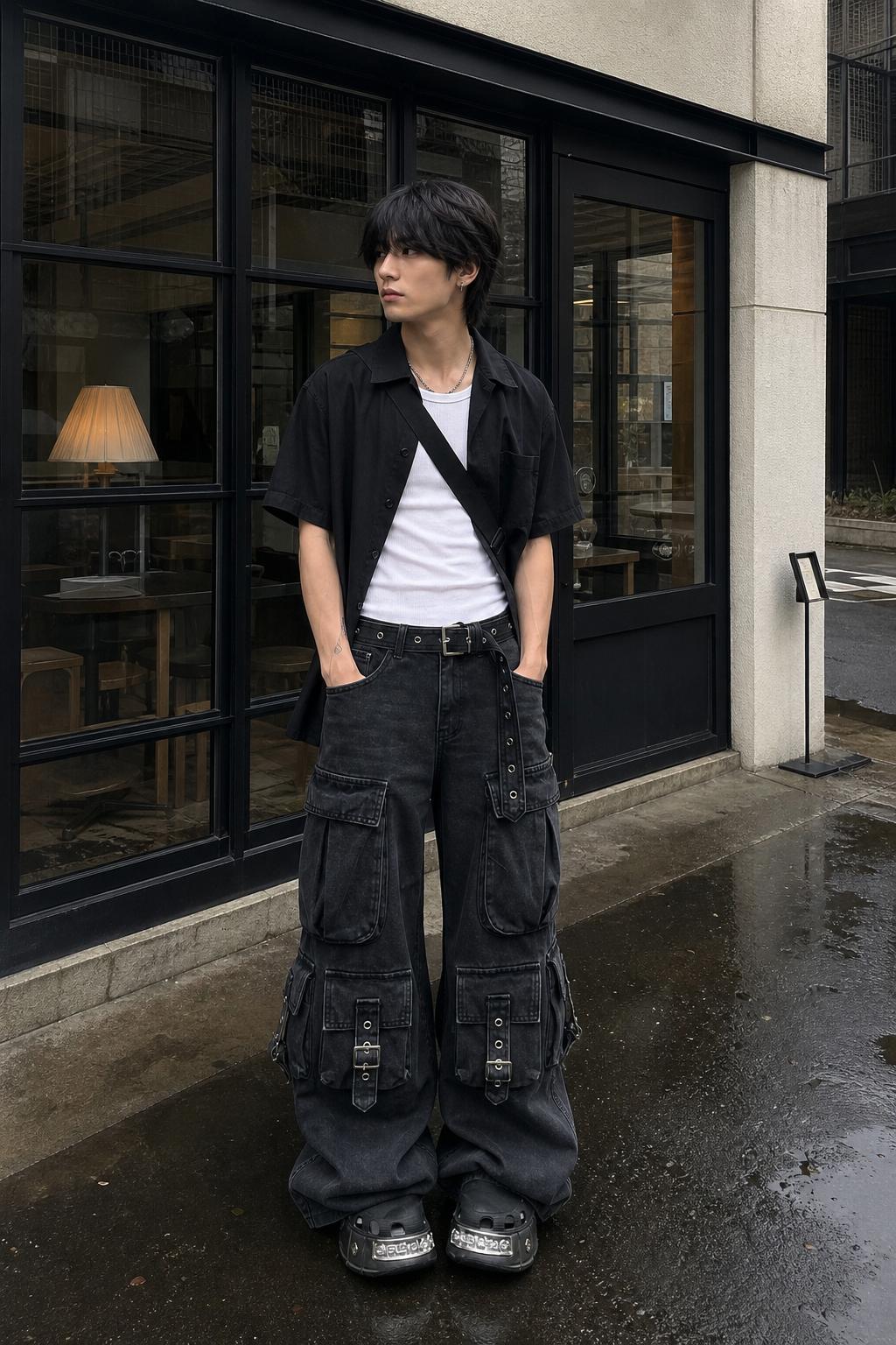 Men's Washed Multi-Pocket Cargo Jeans UGC showcase 2