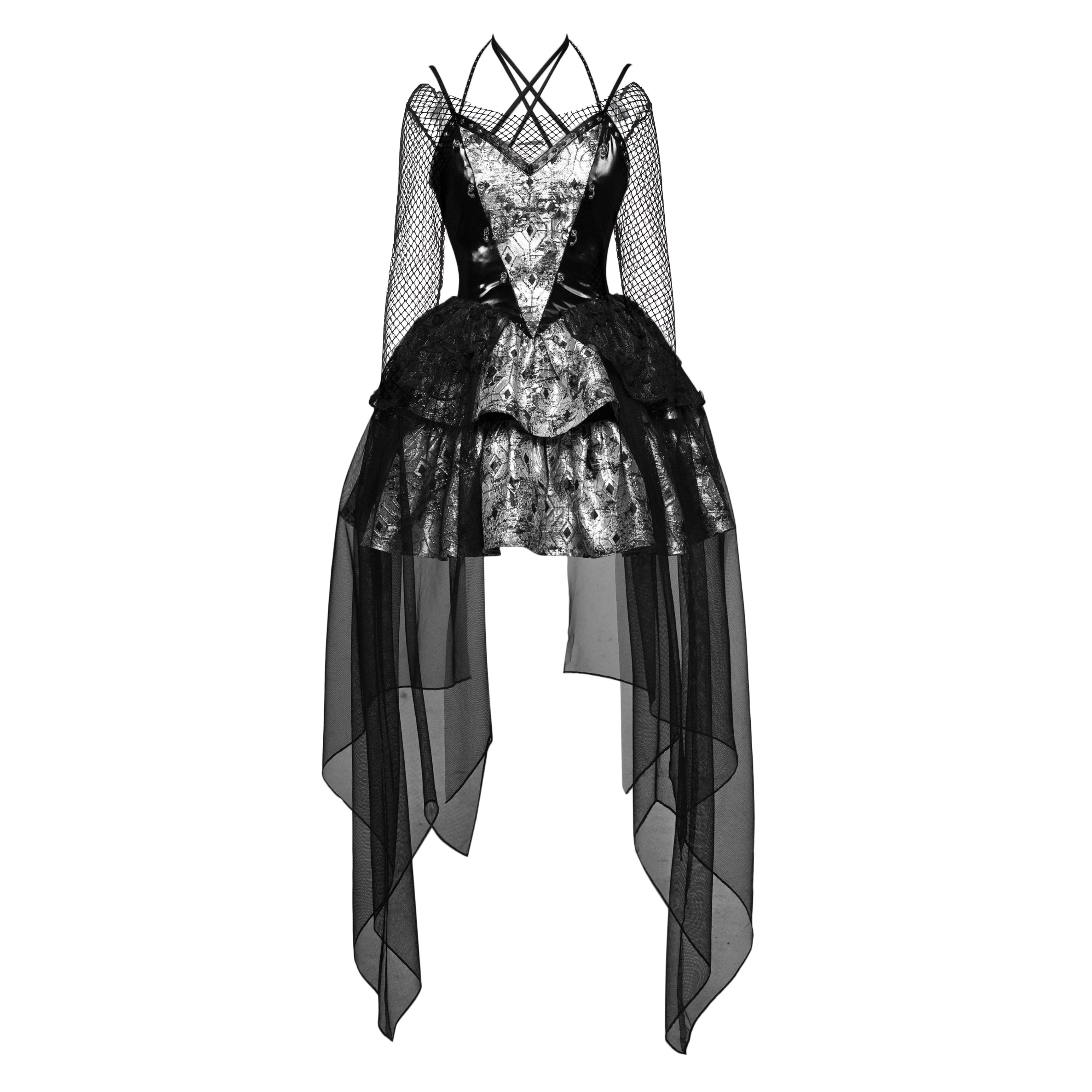 Gothic Butterfly Mesh Dress