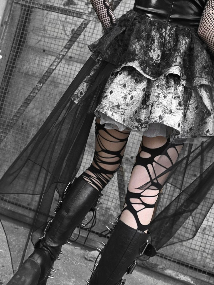 Gothic Butterfly Mesh Dress