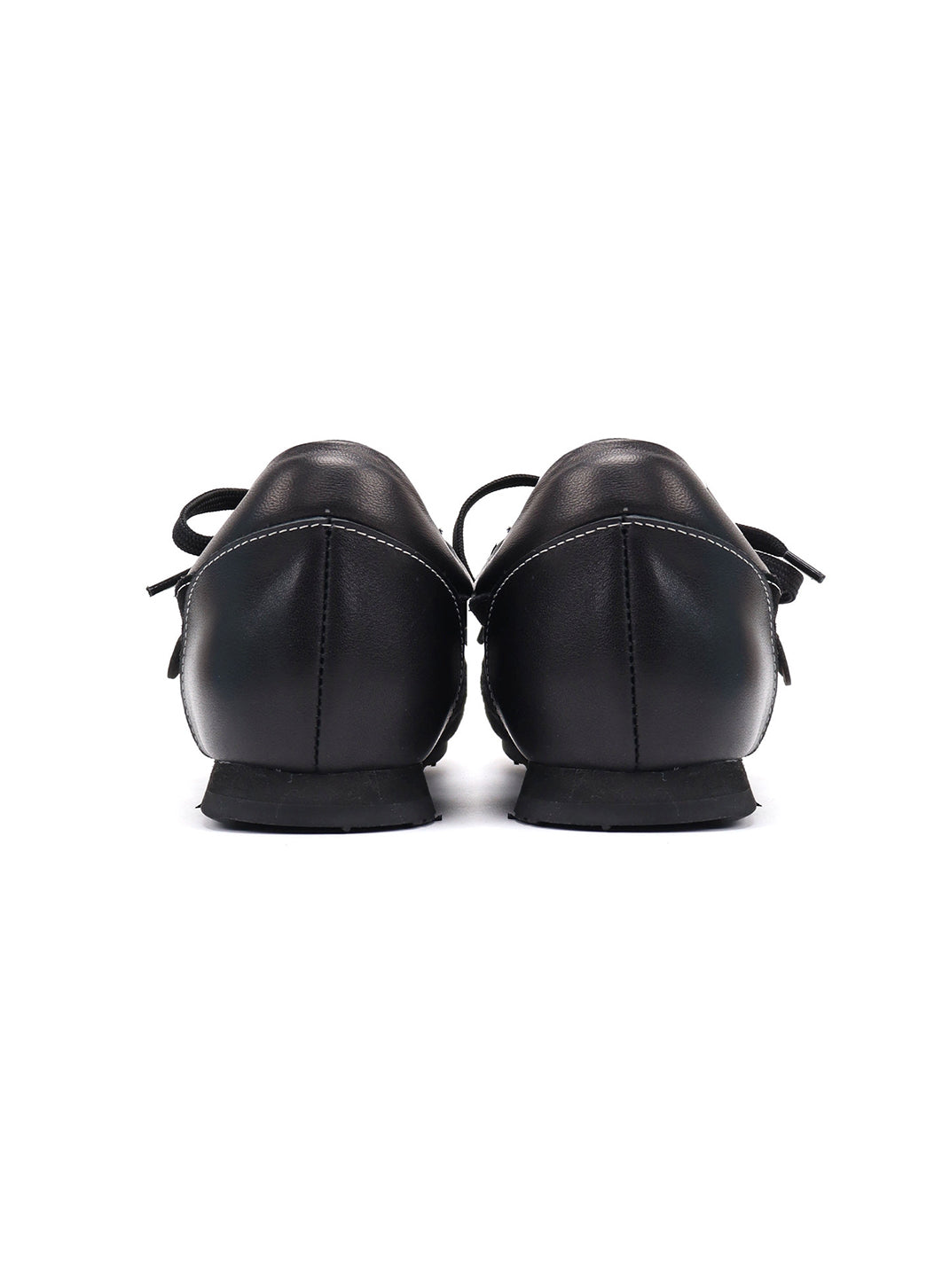 Metal-Panel Leather German Trainer Sneakers - View 19