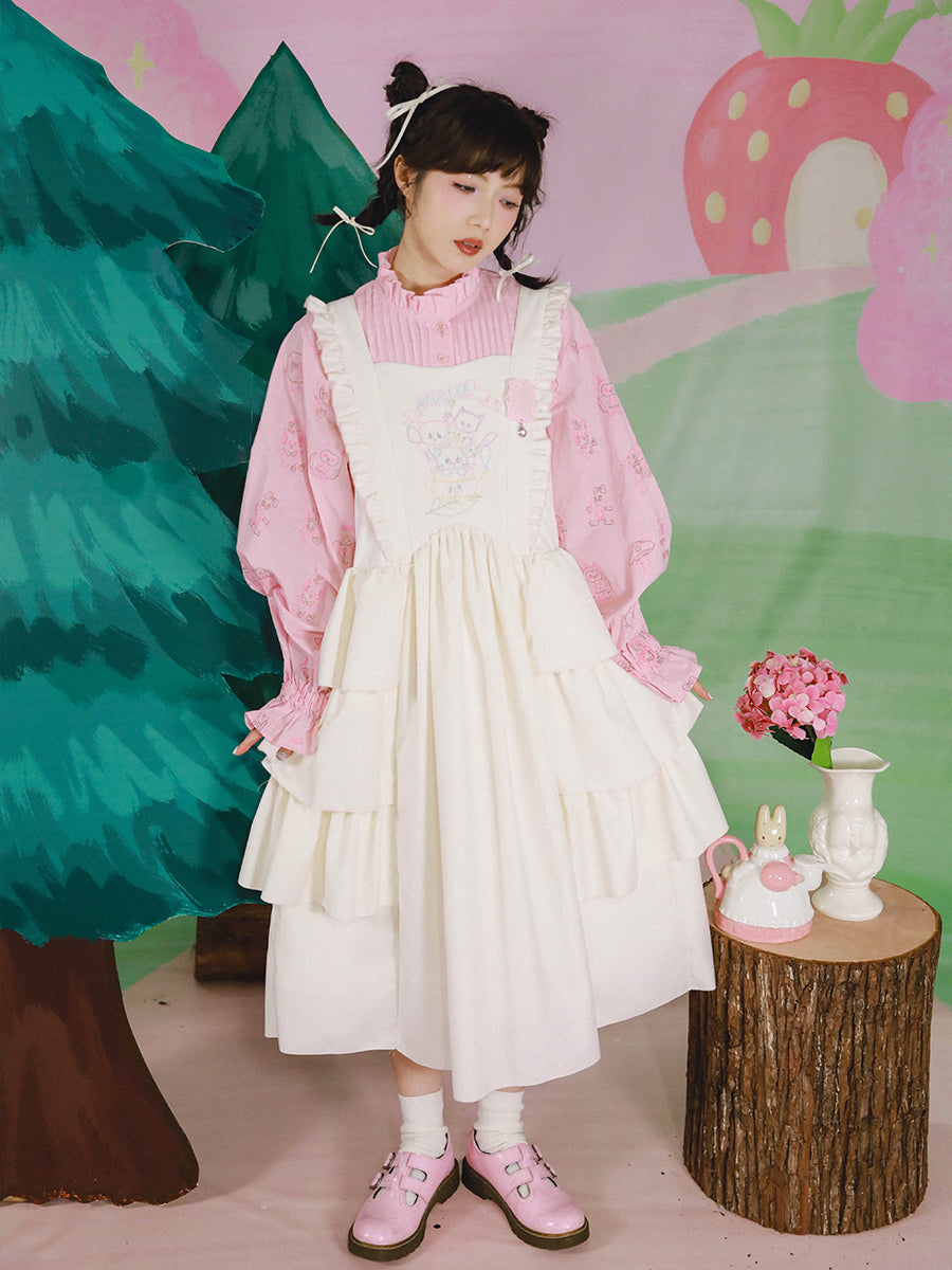 Sweet Tiered Ruffle Sundress White
