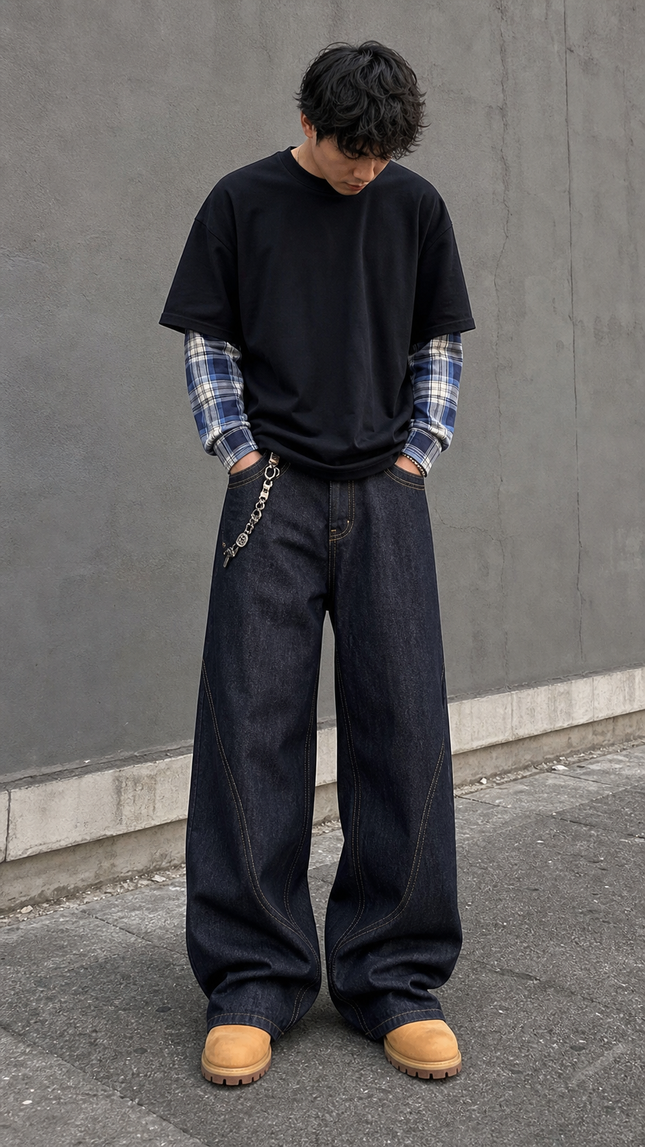 Midnight Circuit Wide Denim Jeans UGC showcase 1
