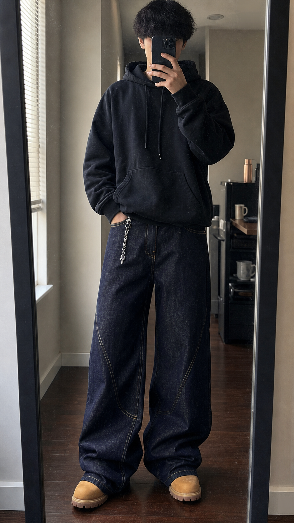 Midnight Circuit Wide Denim Jeans UGC showcase 2