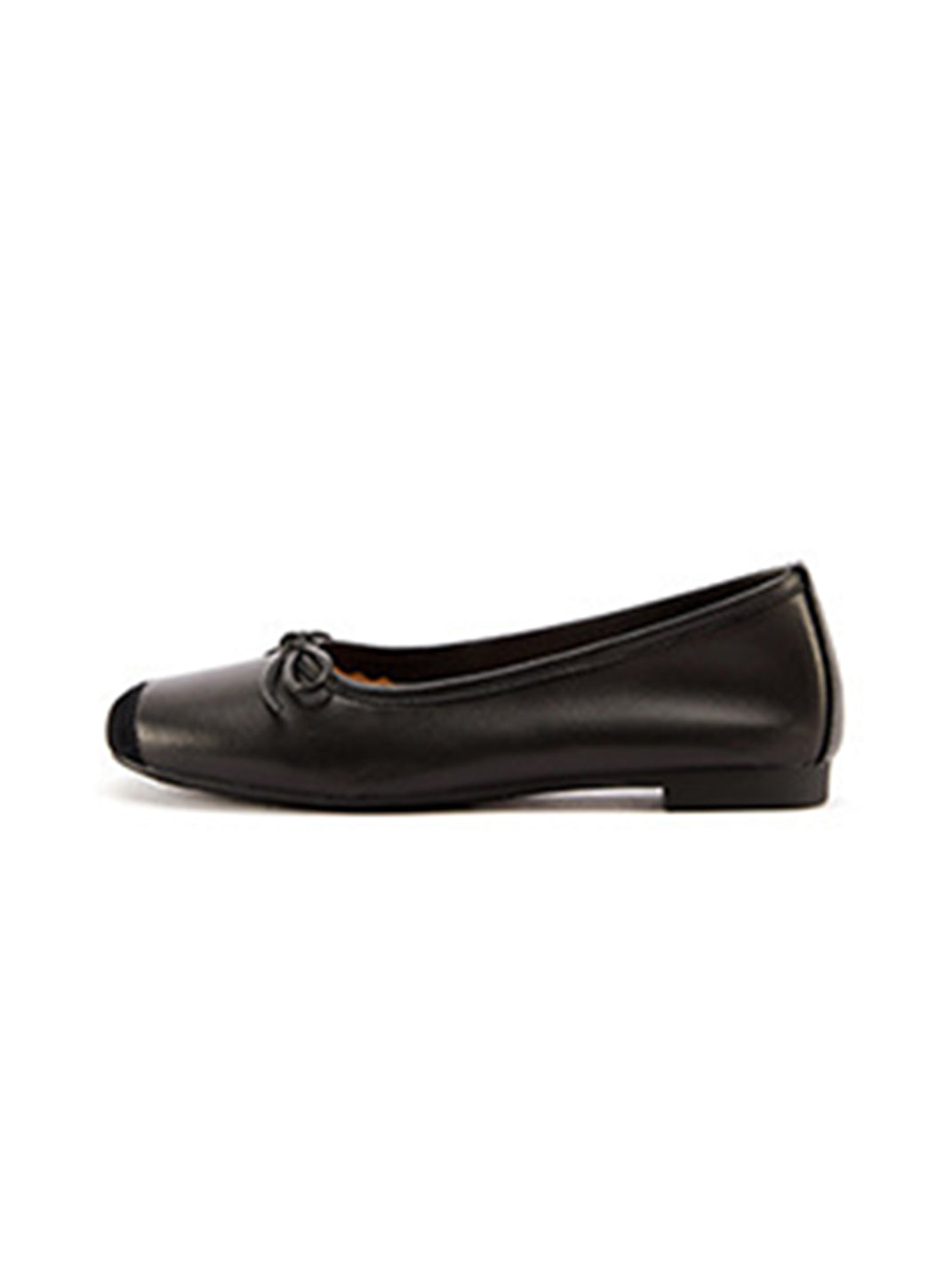 Bow-Trim Velvet Square-Toe Ballet Flats - View 8