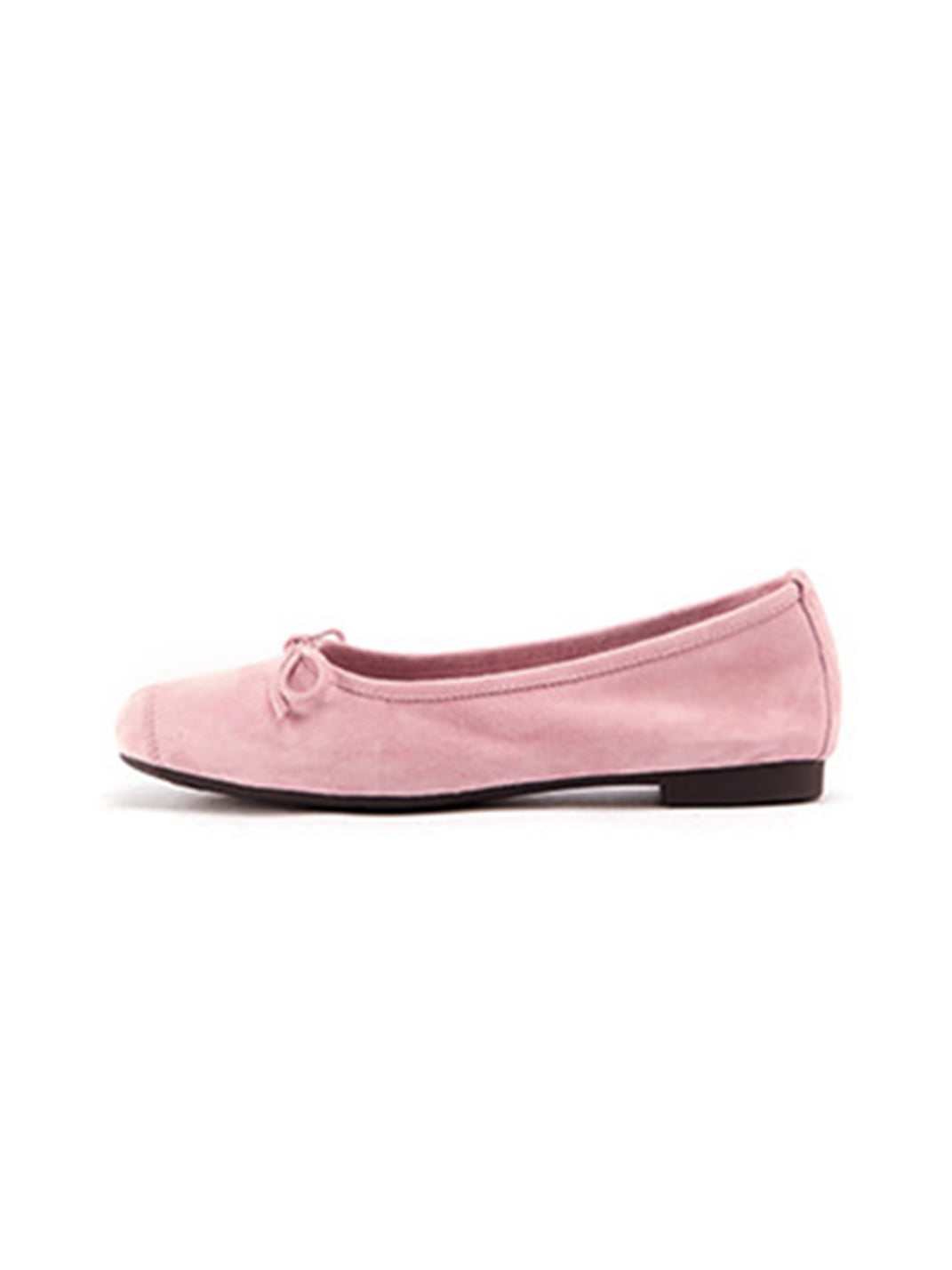Bow-Trim Velvet Square-Toe Ballet Flats - View 16