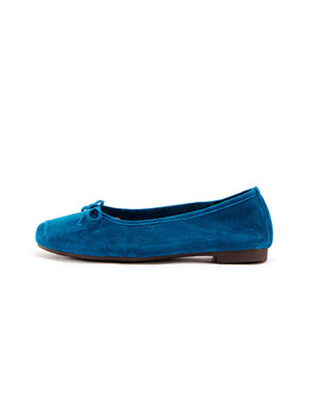 Bow-Trim Velvet Square-Toe Ballet Flats - View 28