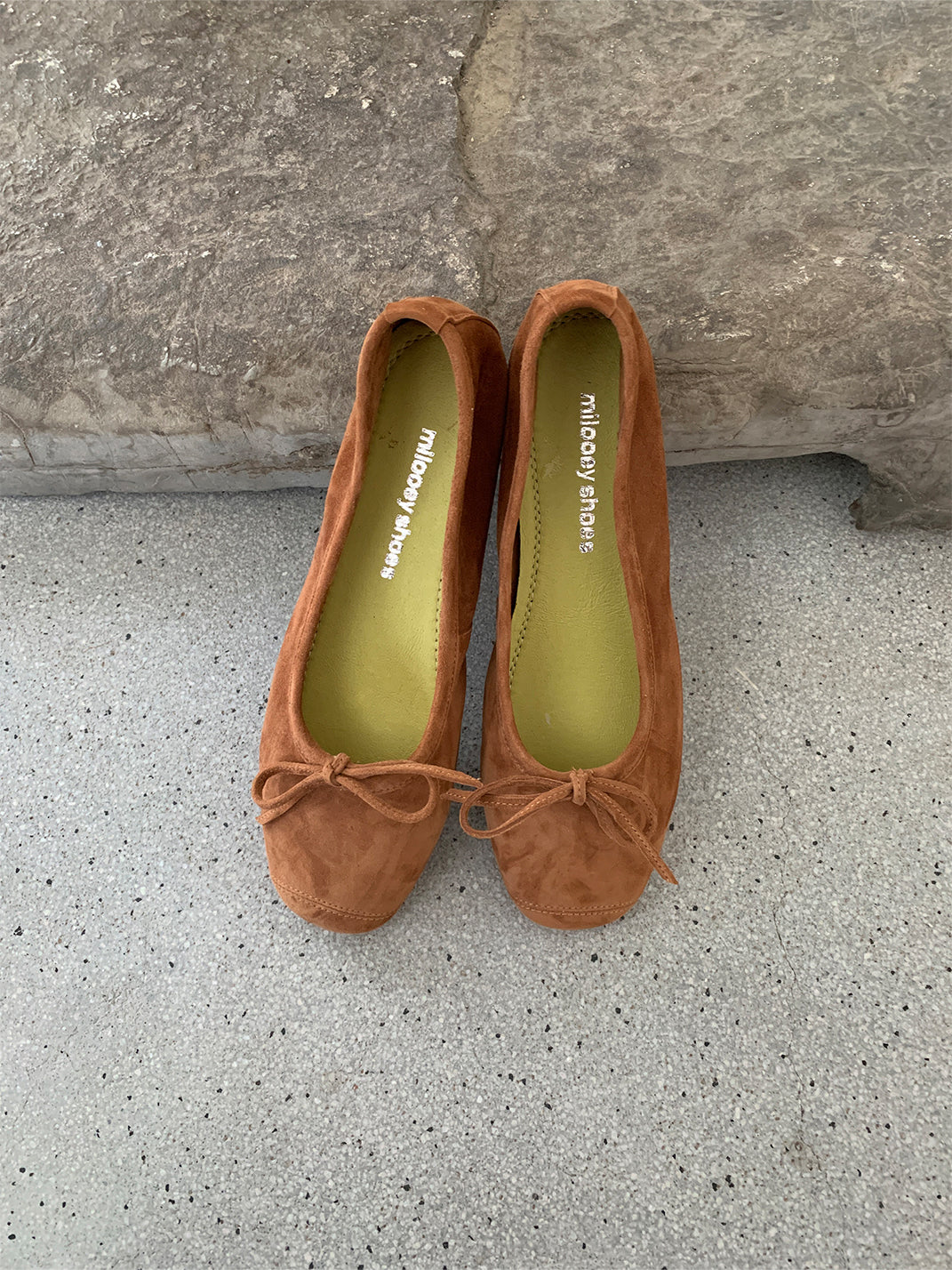 Square-Toe Metallic Bow Ballet Flats - View 11