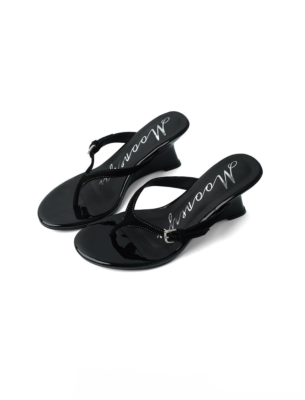 Lambskin Thong Kitten-Heel Sandals - View 10