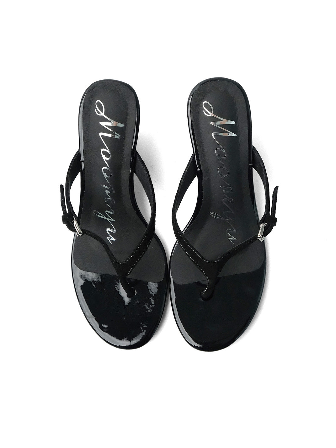 Lambskin Thong Kitten-Heel Sandals - View 11