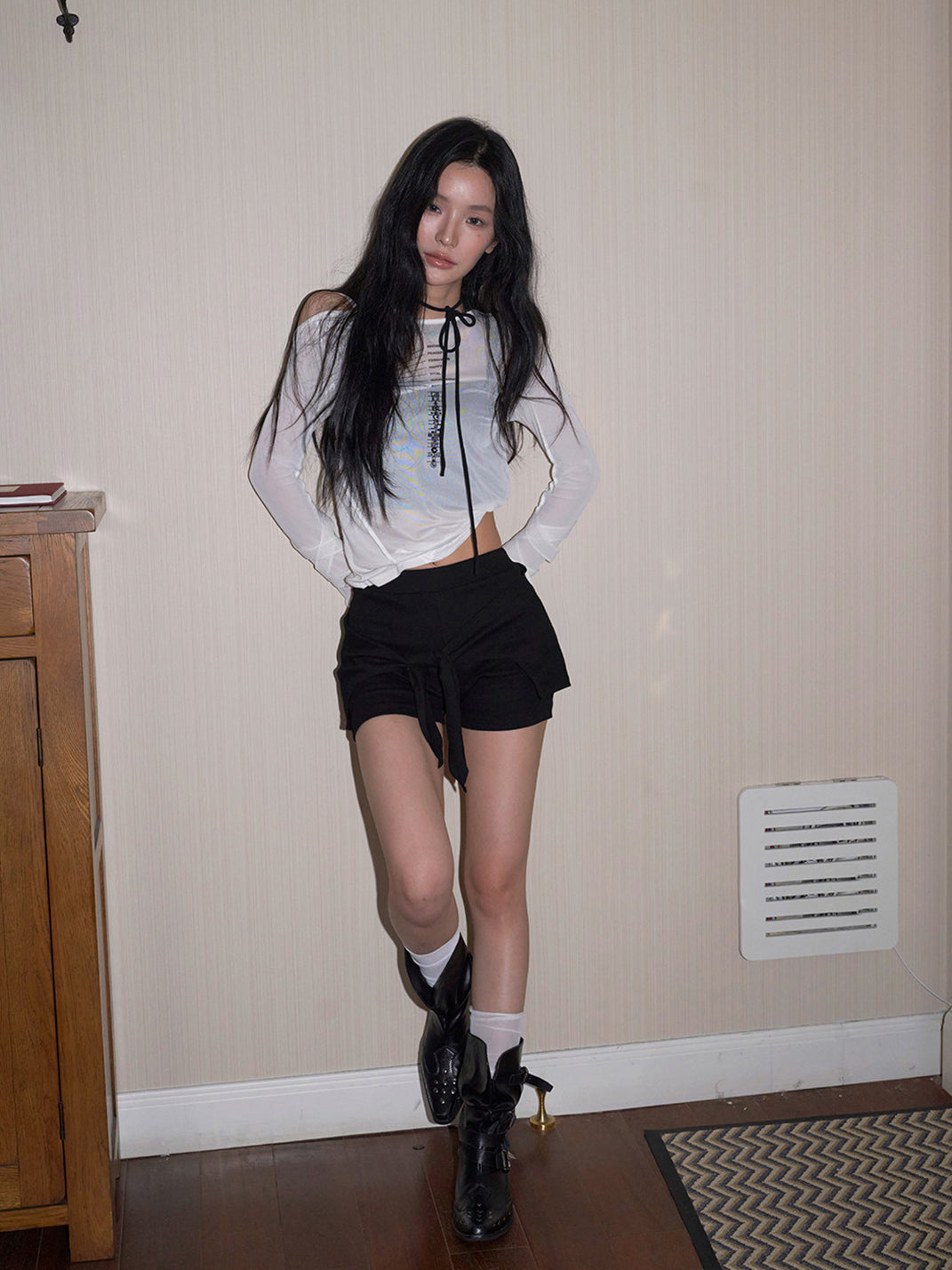 Rivet-Buckle Pointed-Toe Ankle Boots - View 6