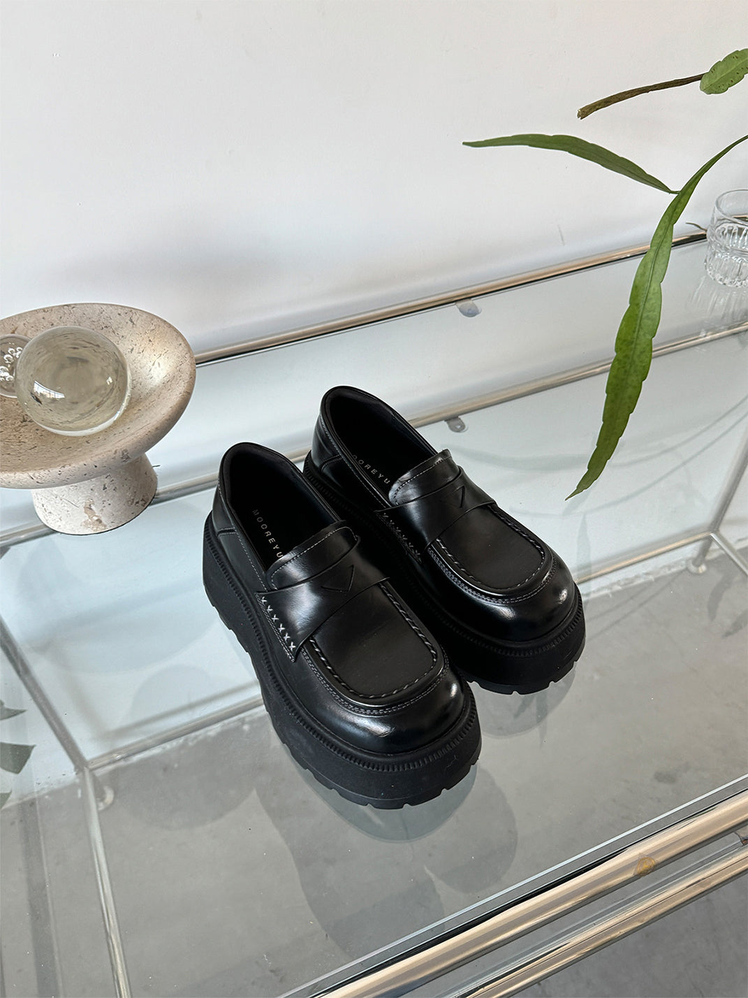 Rounded-Toe Chunky Platform Loafers - View 9