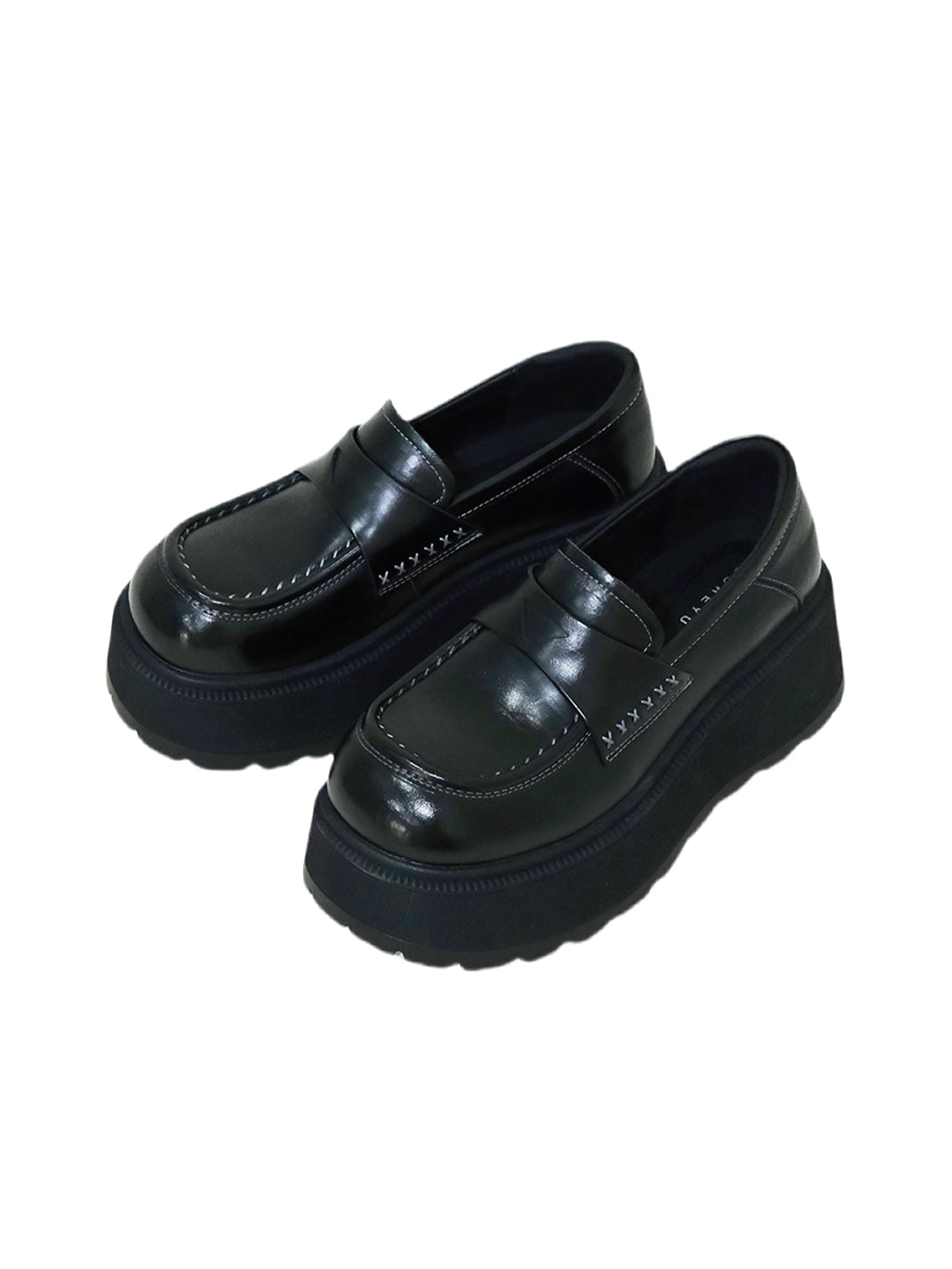 Rounded-Toe Chunky Platform Loafers - View 10