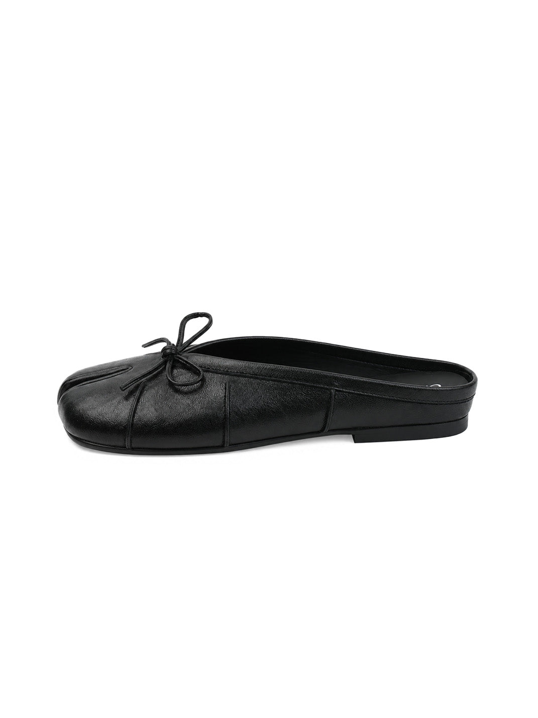 Bow-Strap Tabi-Toe Slip-On Mules