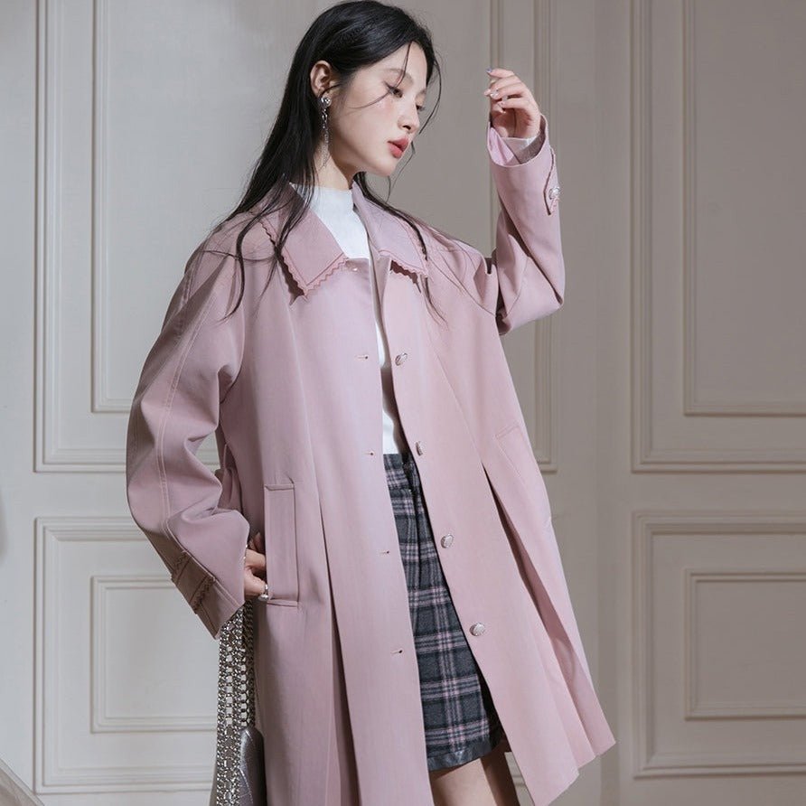 Blush Petal Trench Coat