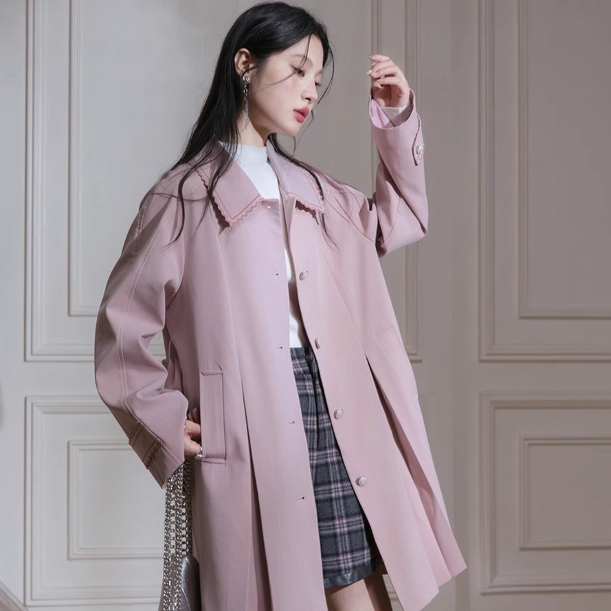 Blush Petal Trench Coat