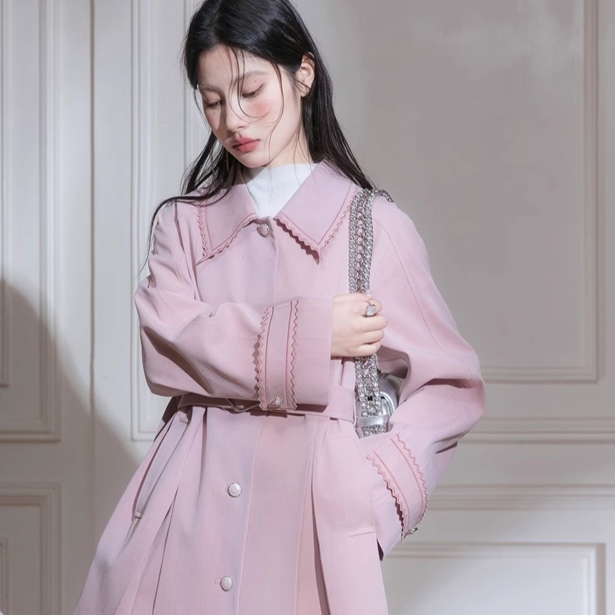 Blush Petal Trench Coat