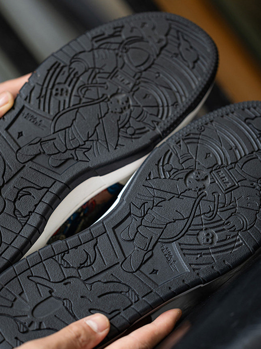 Brocade Bird-Panel Embroidered Court Sneakers - View 15