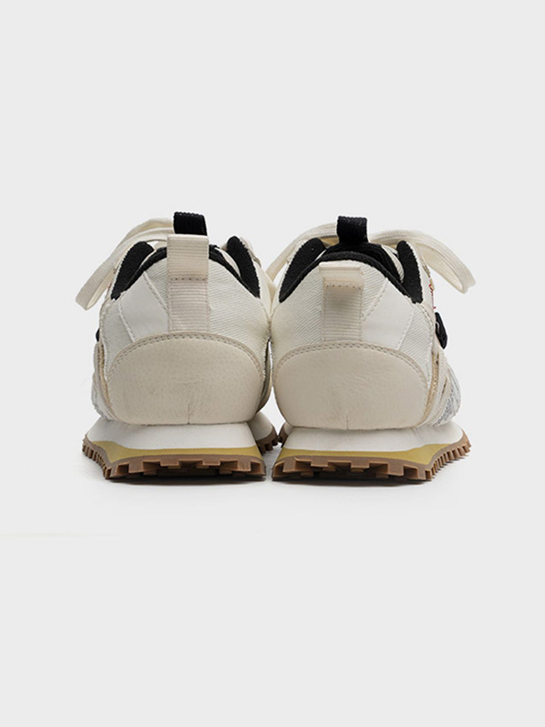Ivory Waffle-Sole Retro Runner Sneakers - View 20
