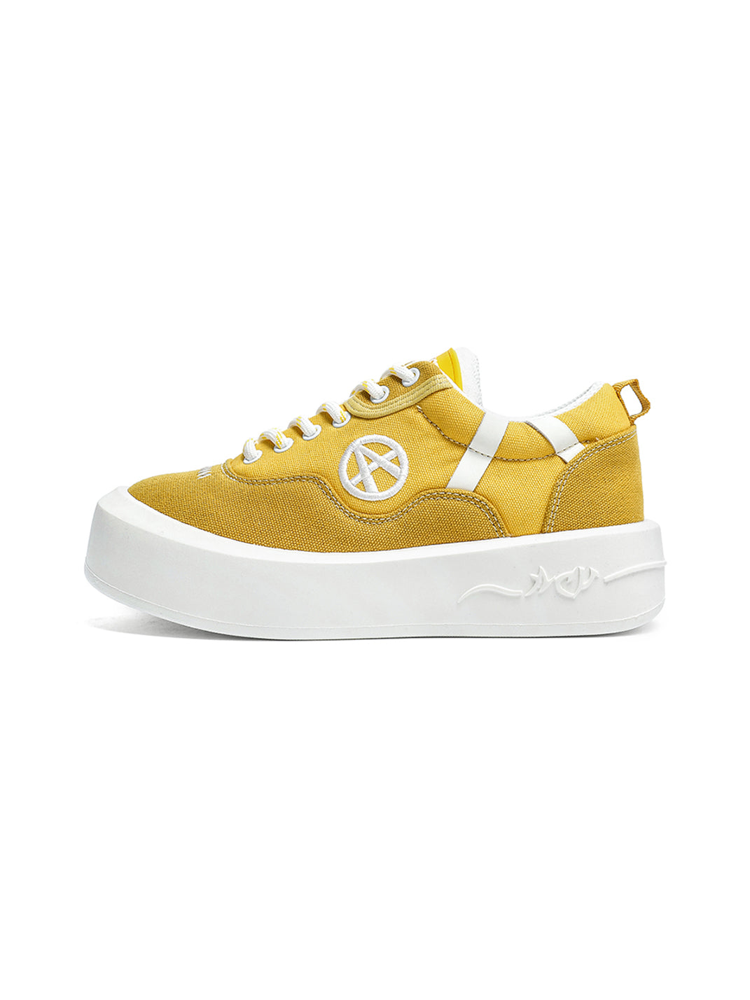 Neon Colorblock Canvas Platform Sneakers - View 12