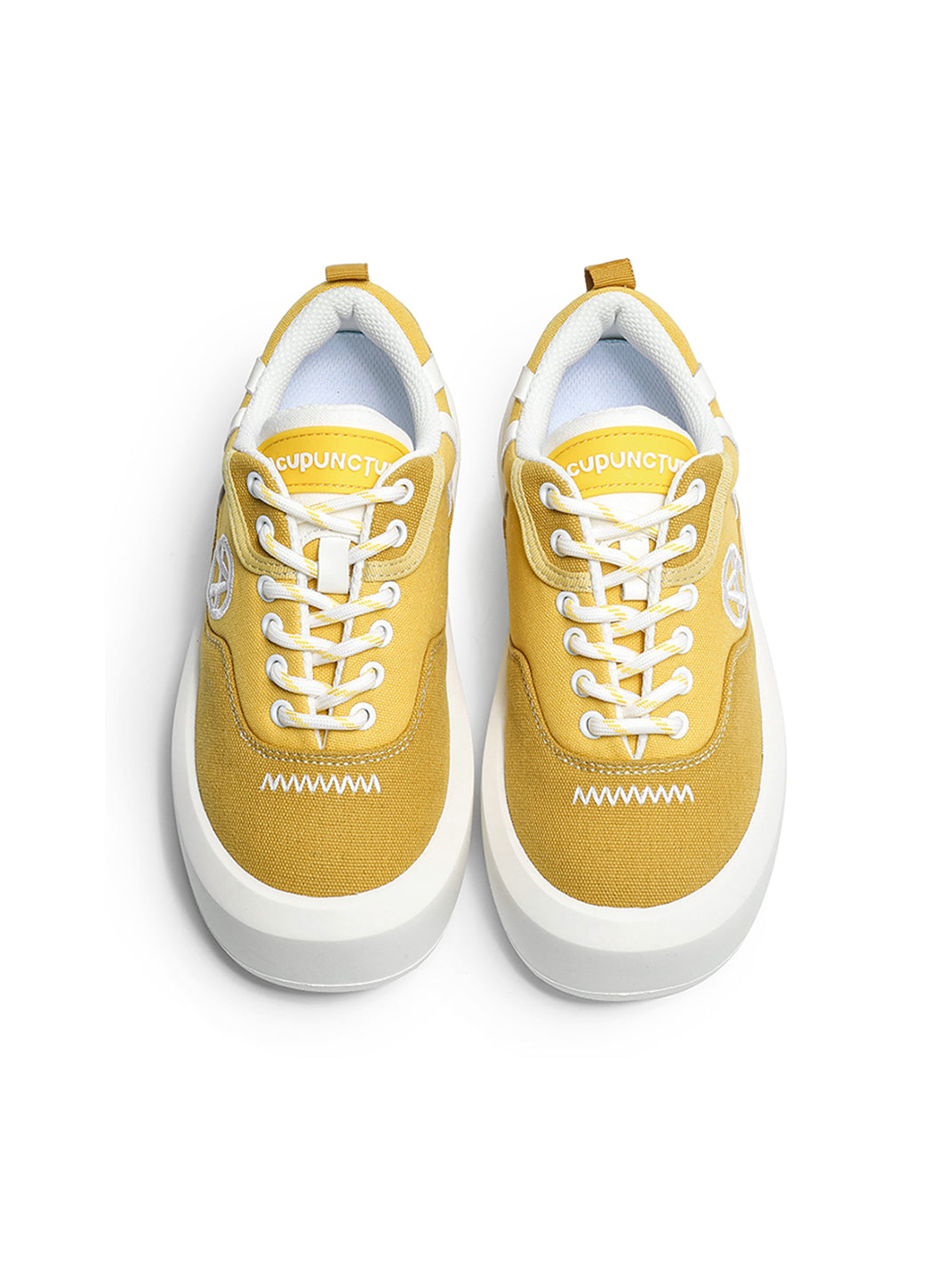 Neon Colorblock Canvas Platform Sneakers - View 17