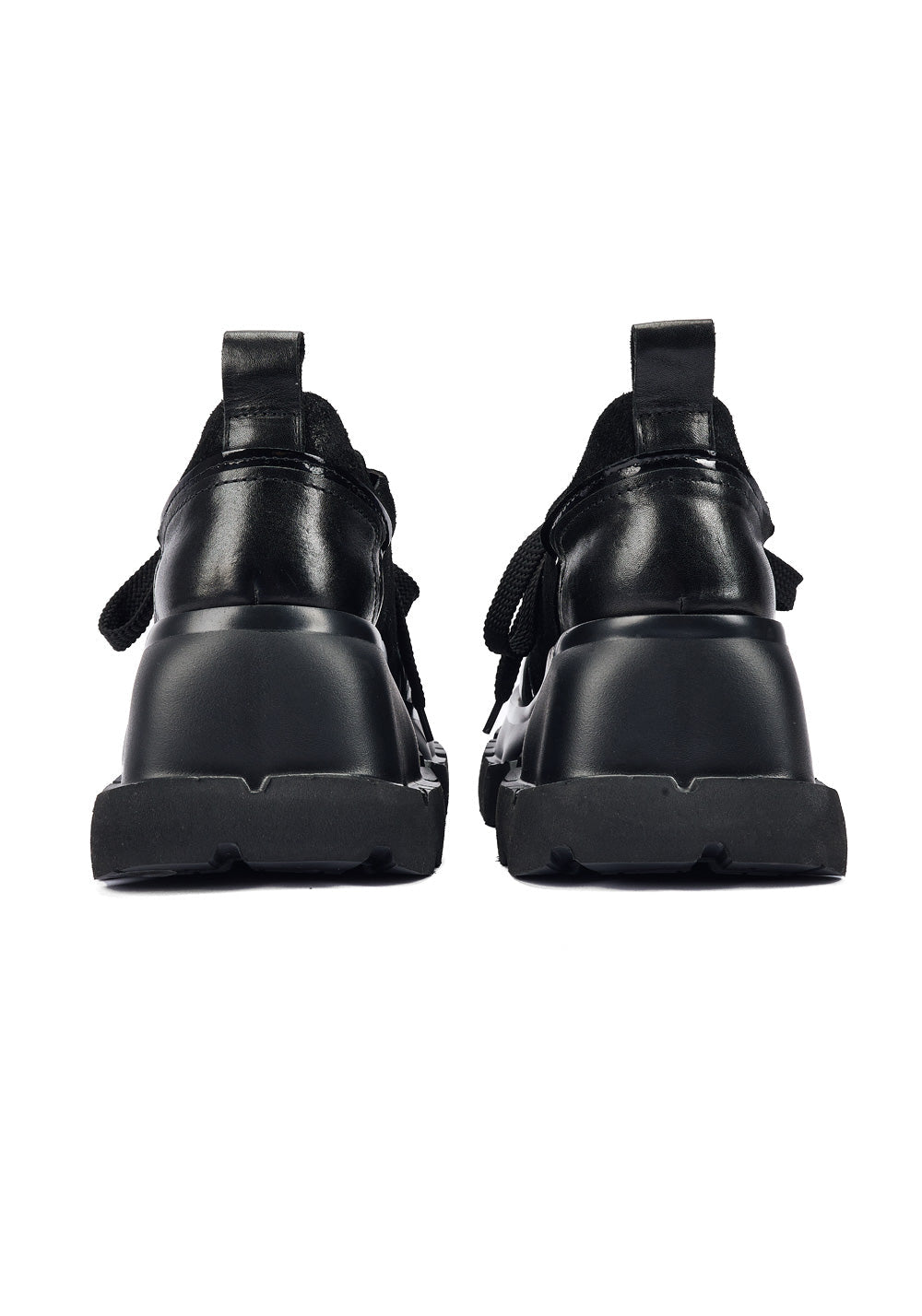 Horsehide Rope-Lace Platform Derby Shoes - View 9