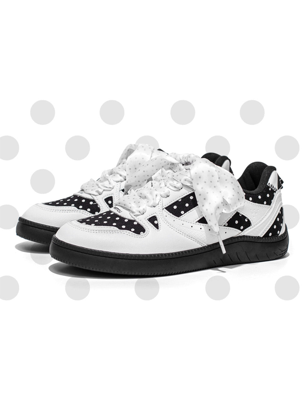 Polka-Dot Ribbon Low-Top Skate Sneakers - View 23