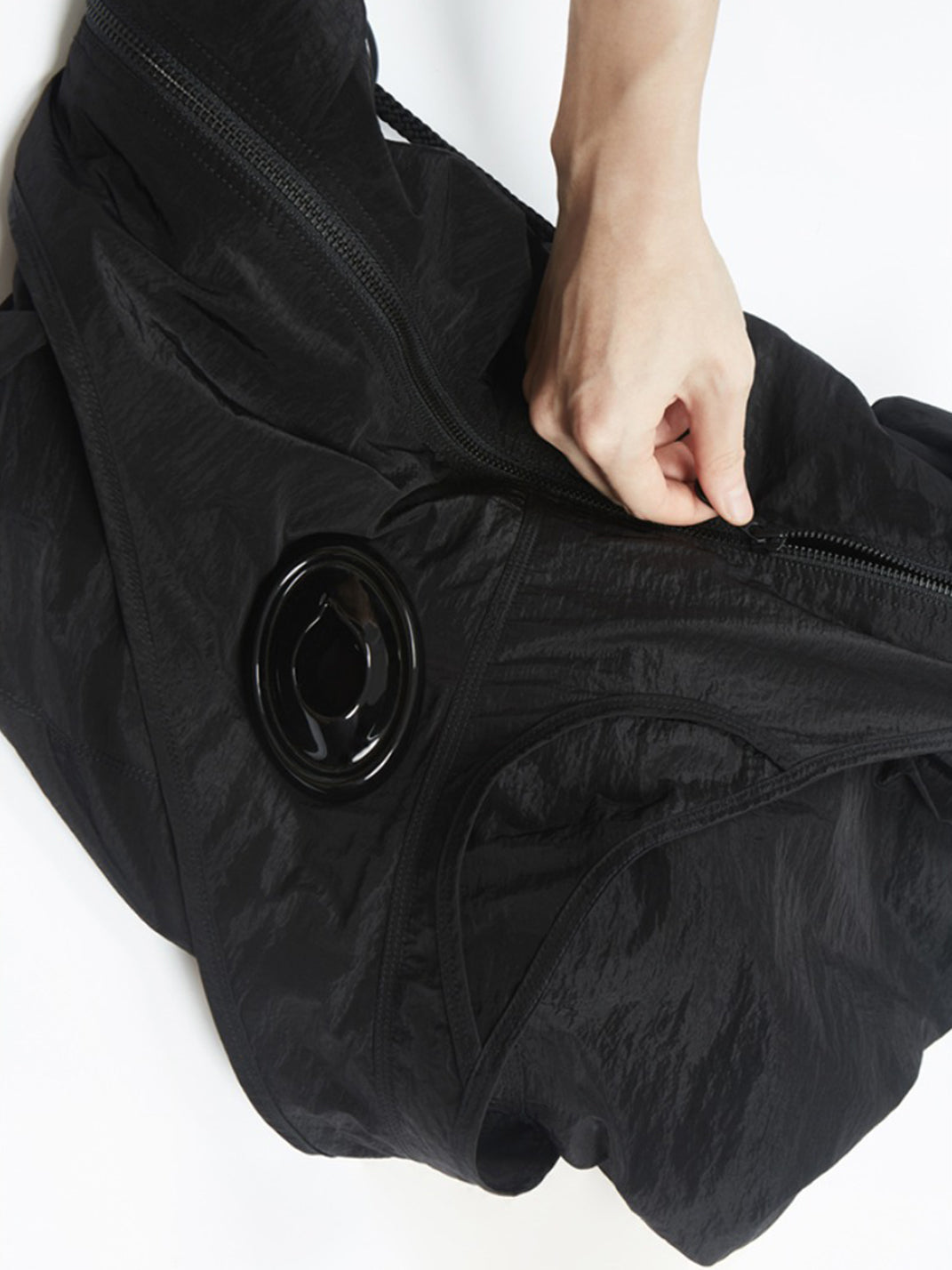 Black Utility-Pocket Nylon Sling Bag - View 8