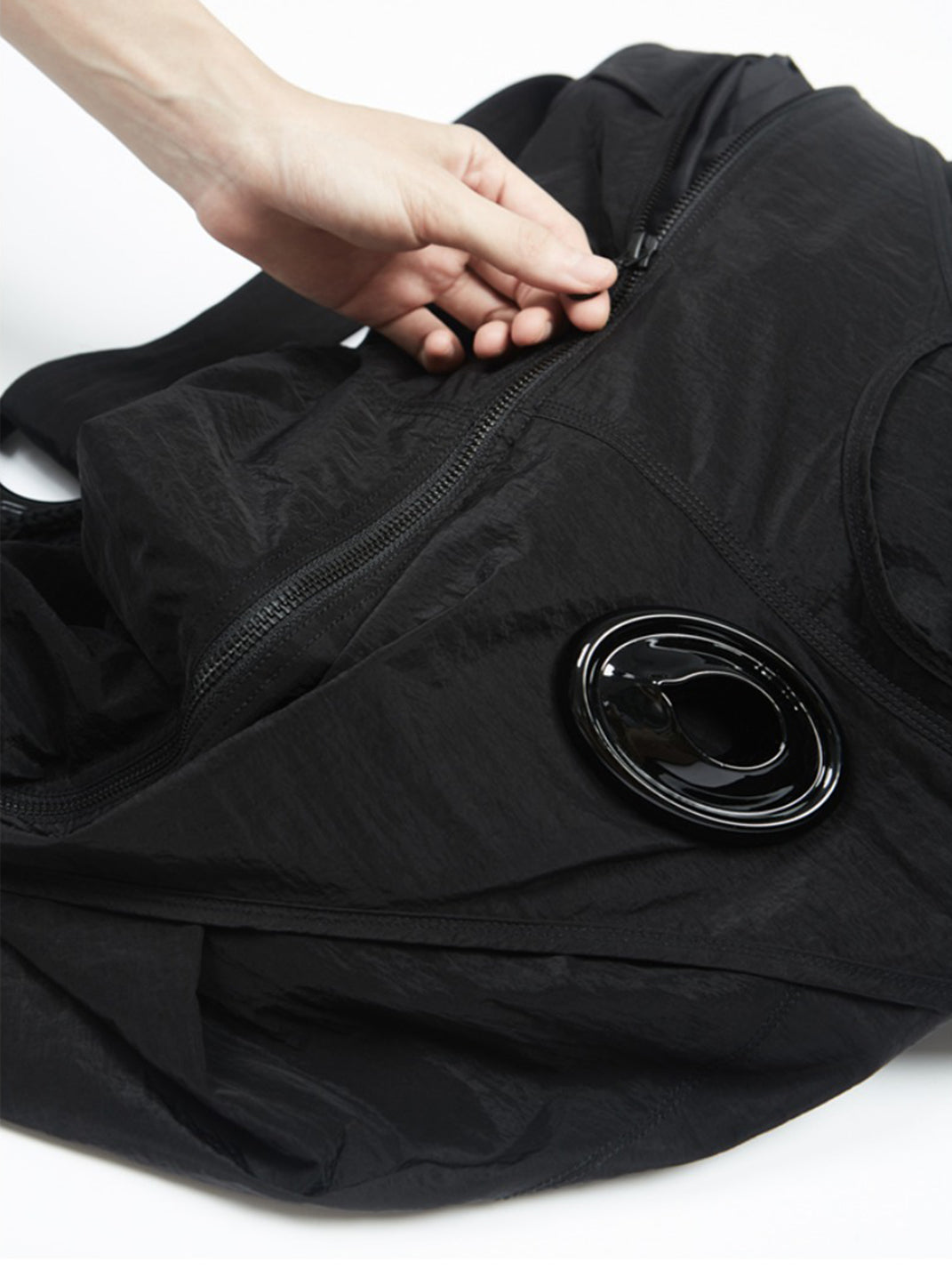 Black Utility-Pocket Nylon Sling Bag - View 10