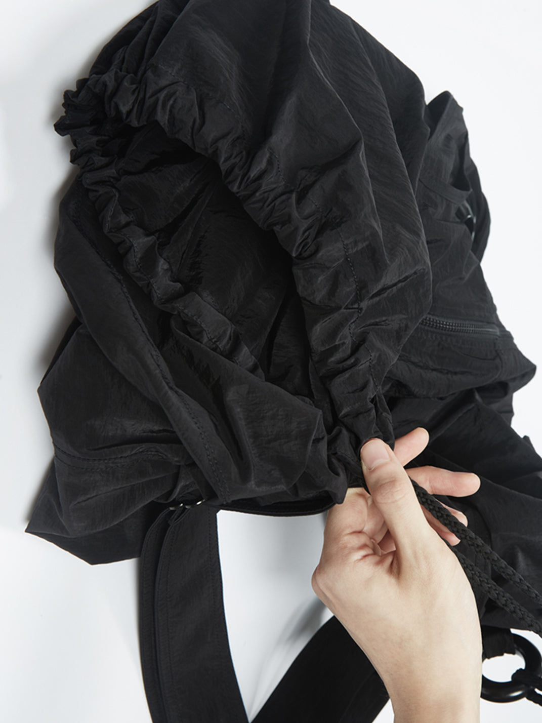 Black Utility-Pocket Nylon Sling Bag - View 11