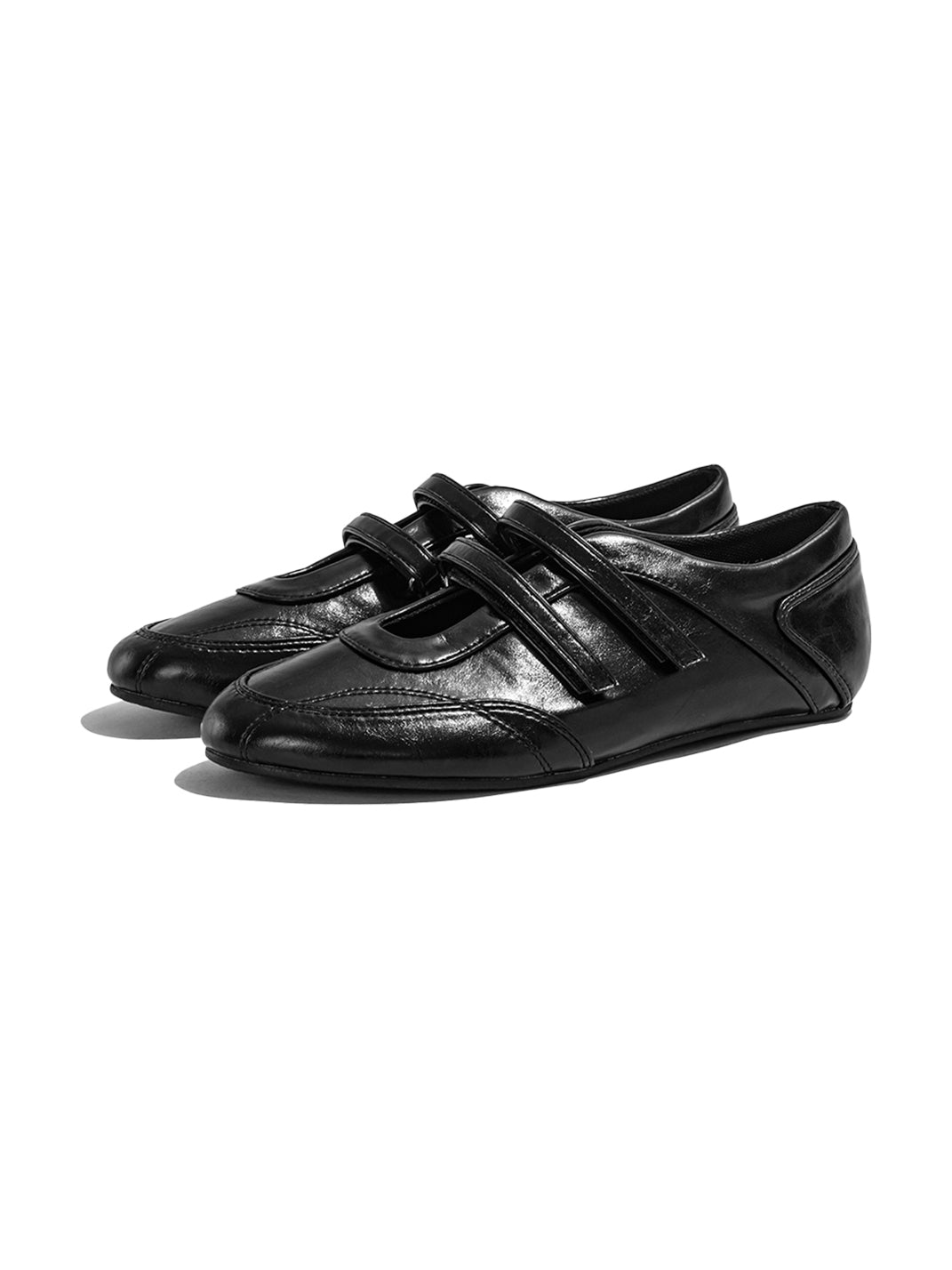 Crisscross-Strap Red Leather Flats - View 12