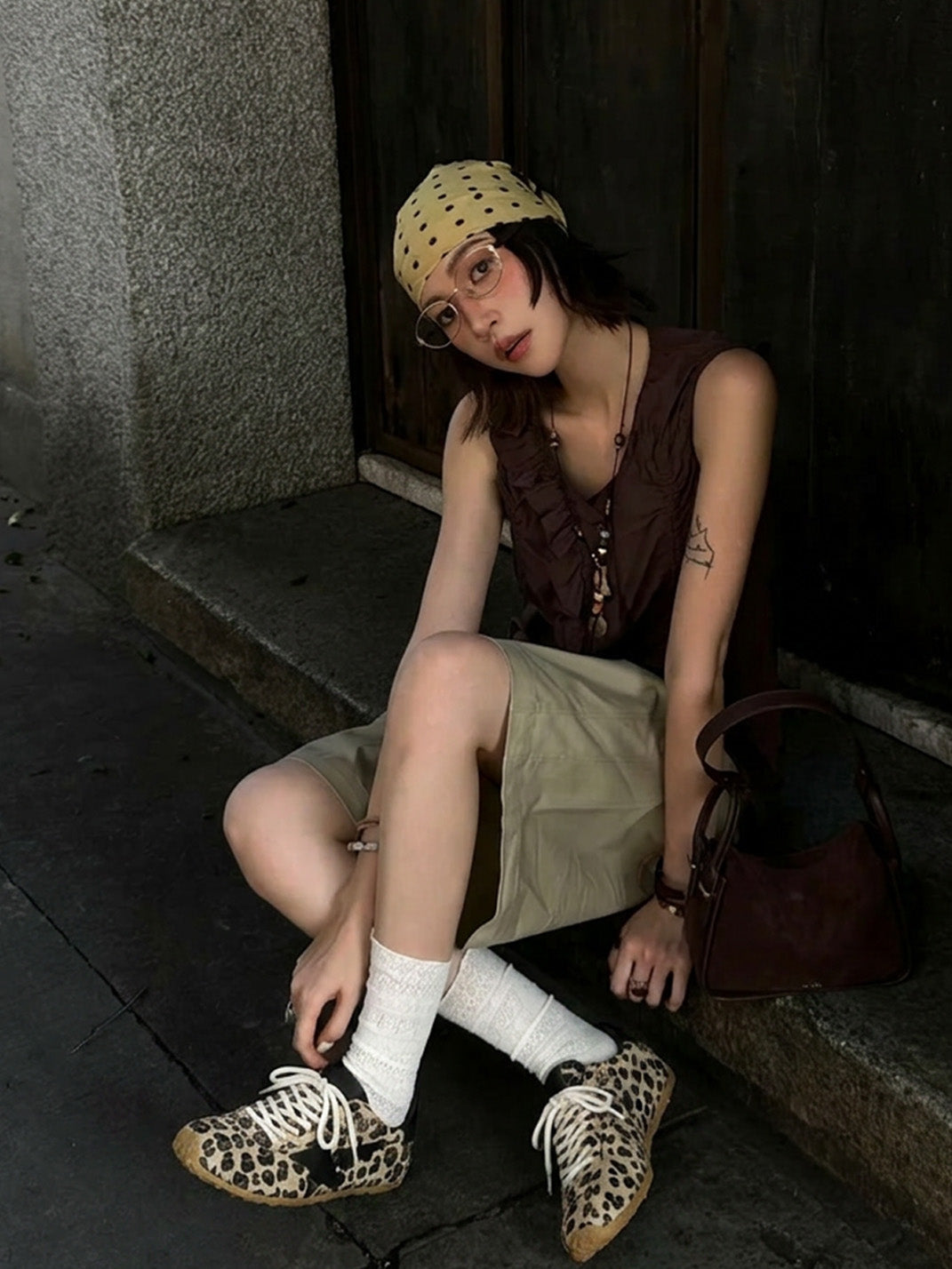 Leopard Suede Low-Profile Trainers - View 3
