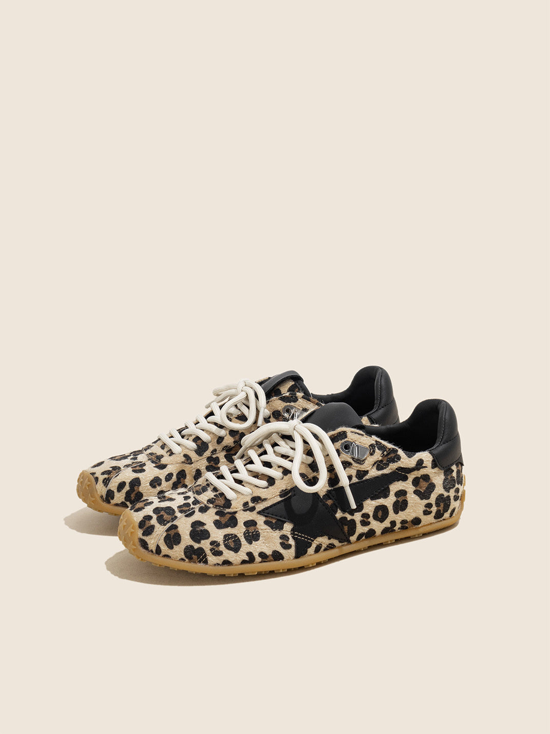 Leopard Suede Low-Profile Trainers - View 5