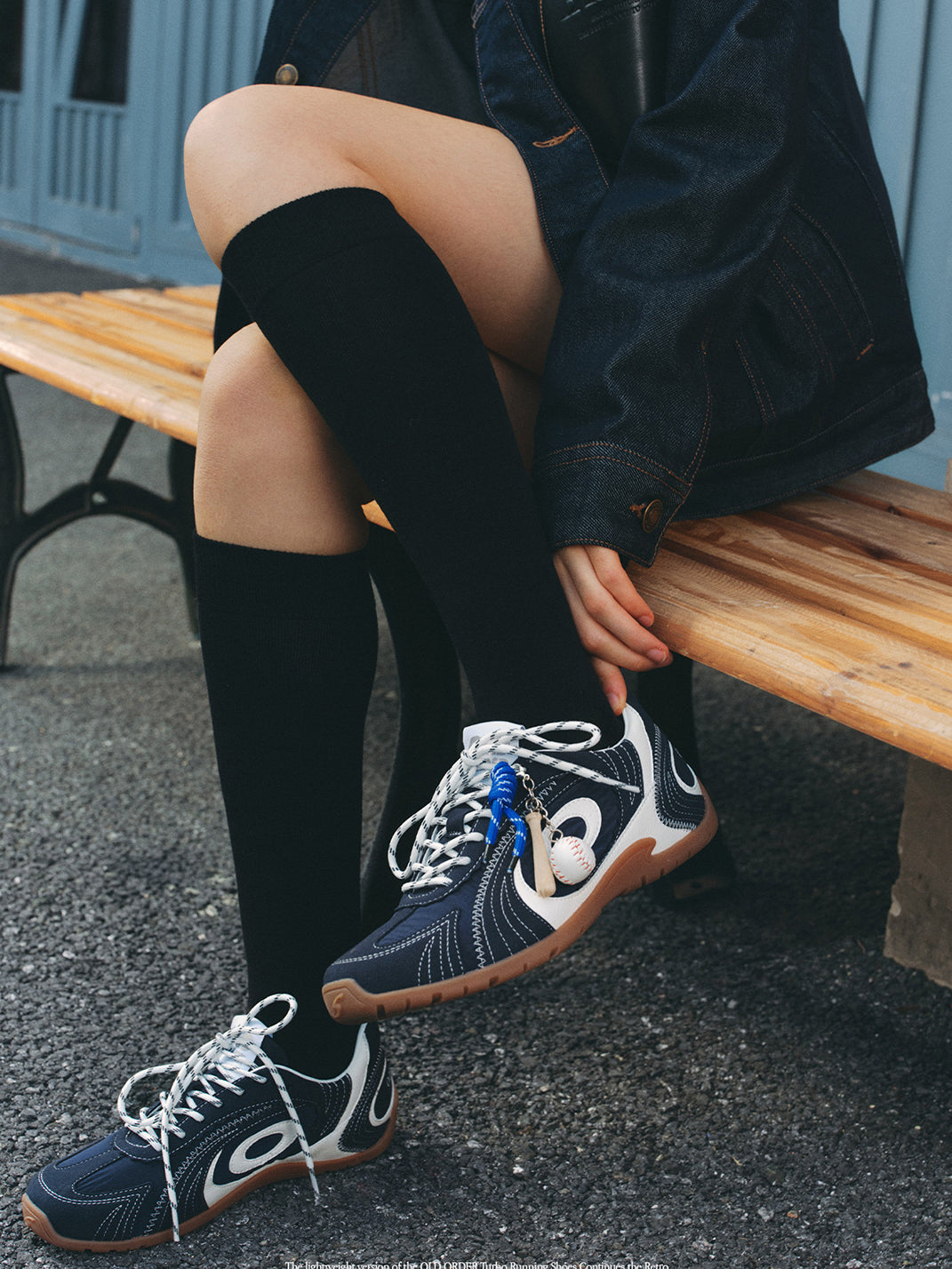 Navy Swirl-Panel Low-Profile Trainers - View 2