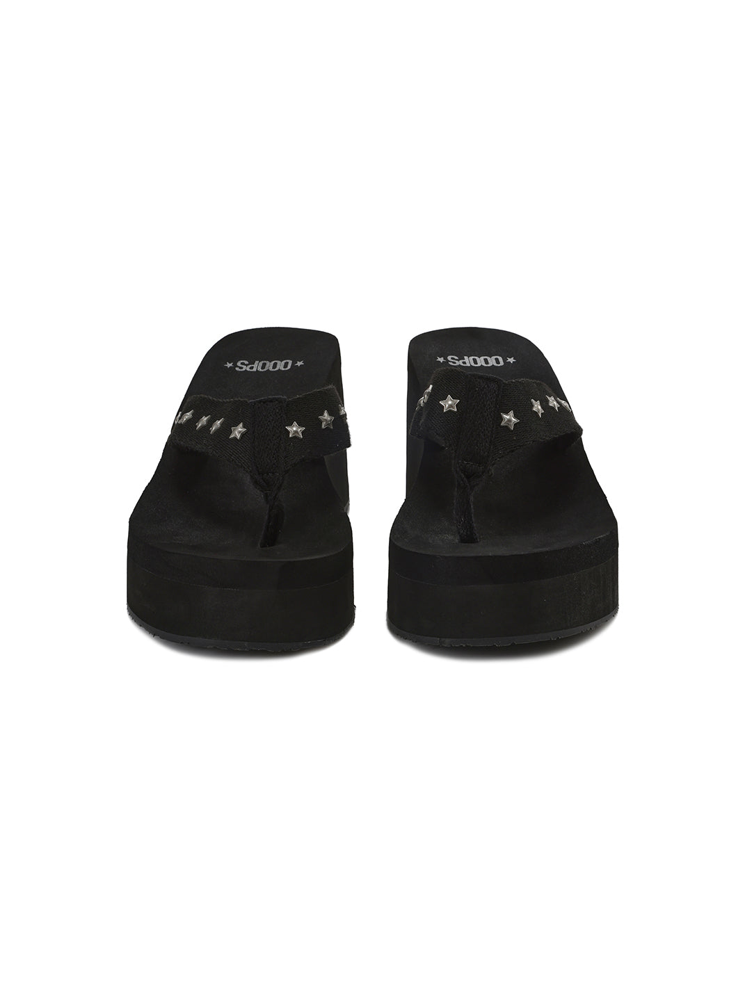 Floral-Embroidered Platform Flip-Flops - View 11