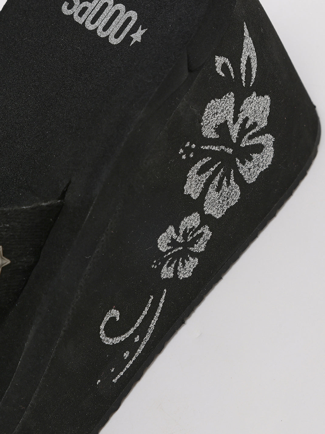 Floral-Embroidered Platform Flip-Flops - View 17