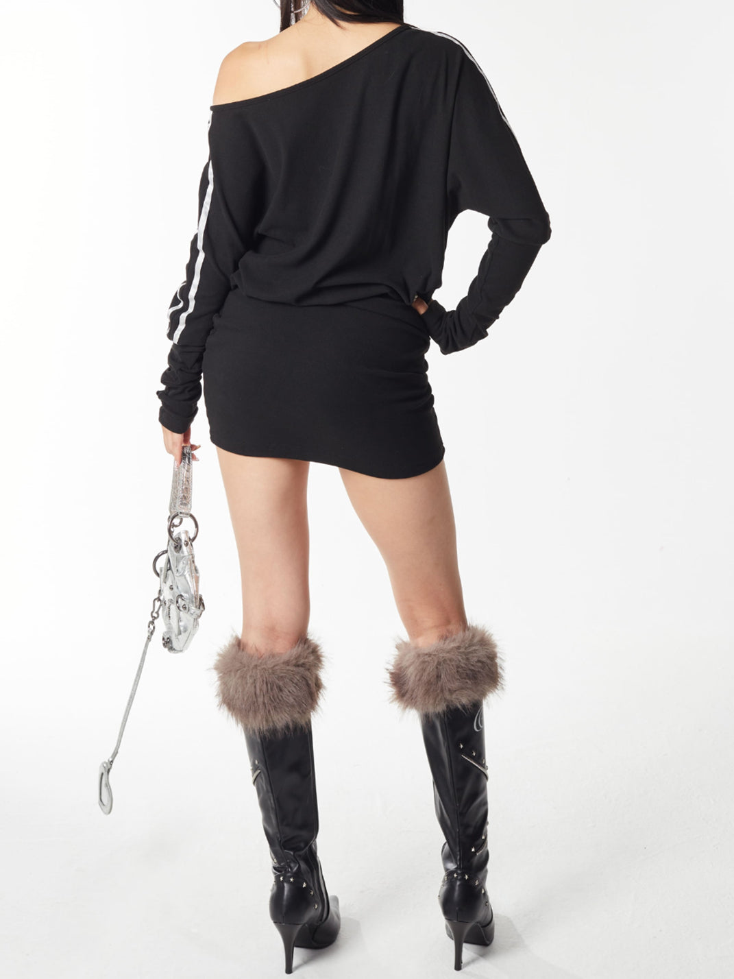 Plush-Cuff Pointed-Toe Knee-High Boots - View 5