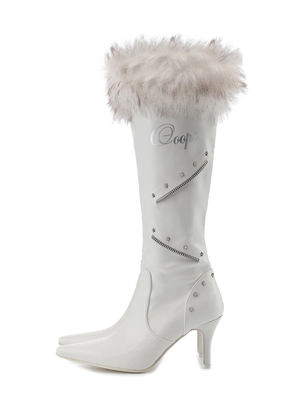 Plush-Cuff Pointed-Toe Knee-High Boots - View 11