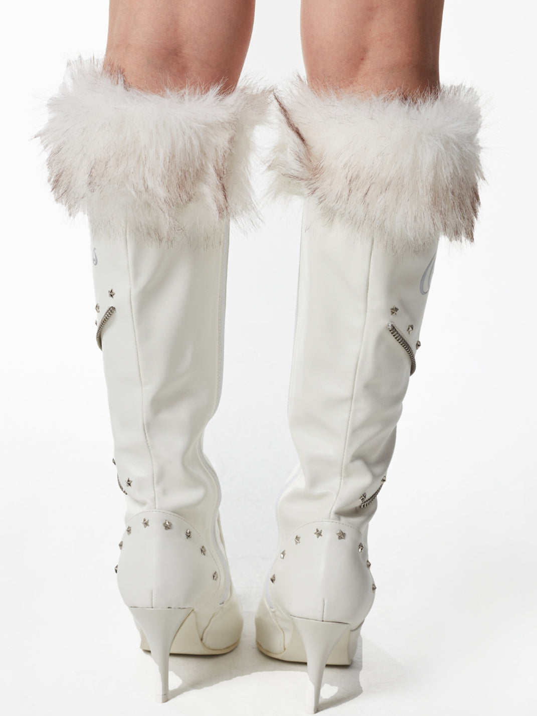 Plush-Cuff Pointed-Toe Knee-High Boots - View 15