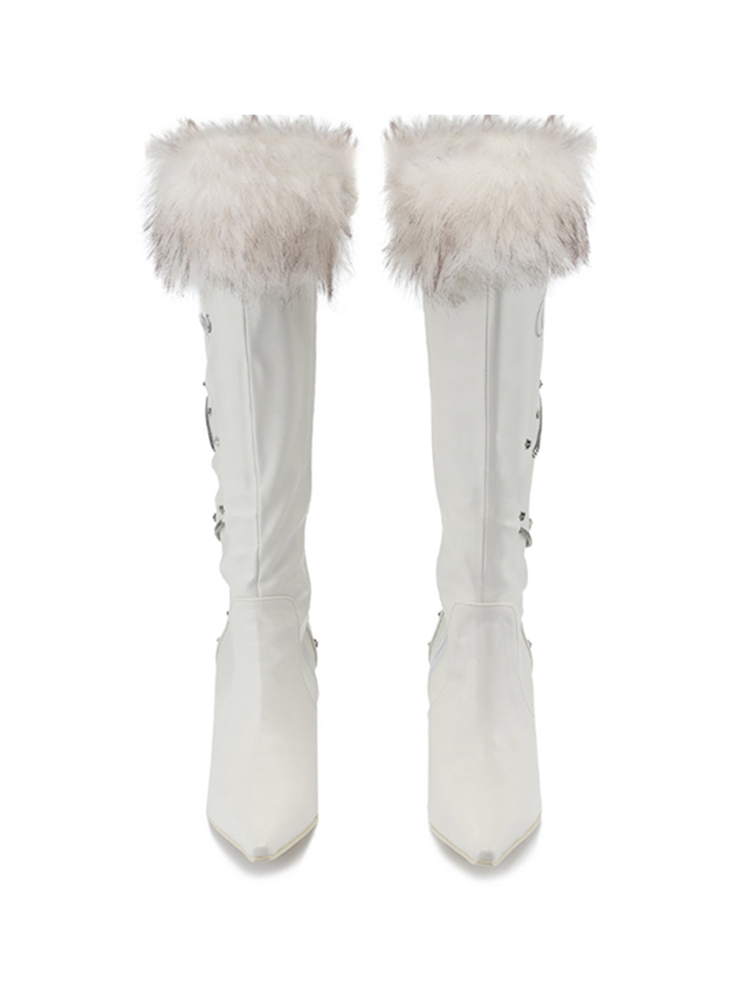 Plush-Cuff Pointed-Toe Knee-High Boots - View 19