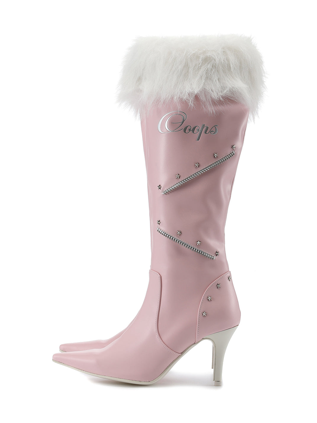 Plush-Cuff Pointed-Toe Knee-High Boots - View 21