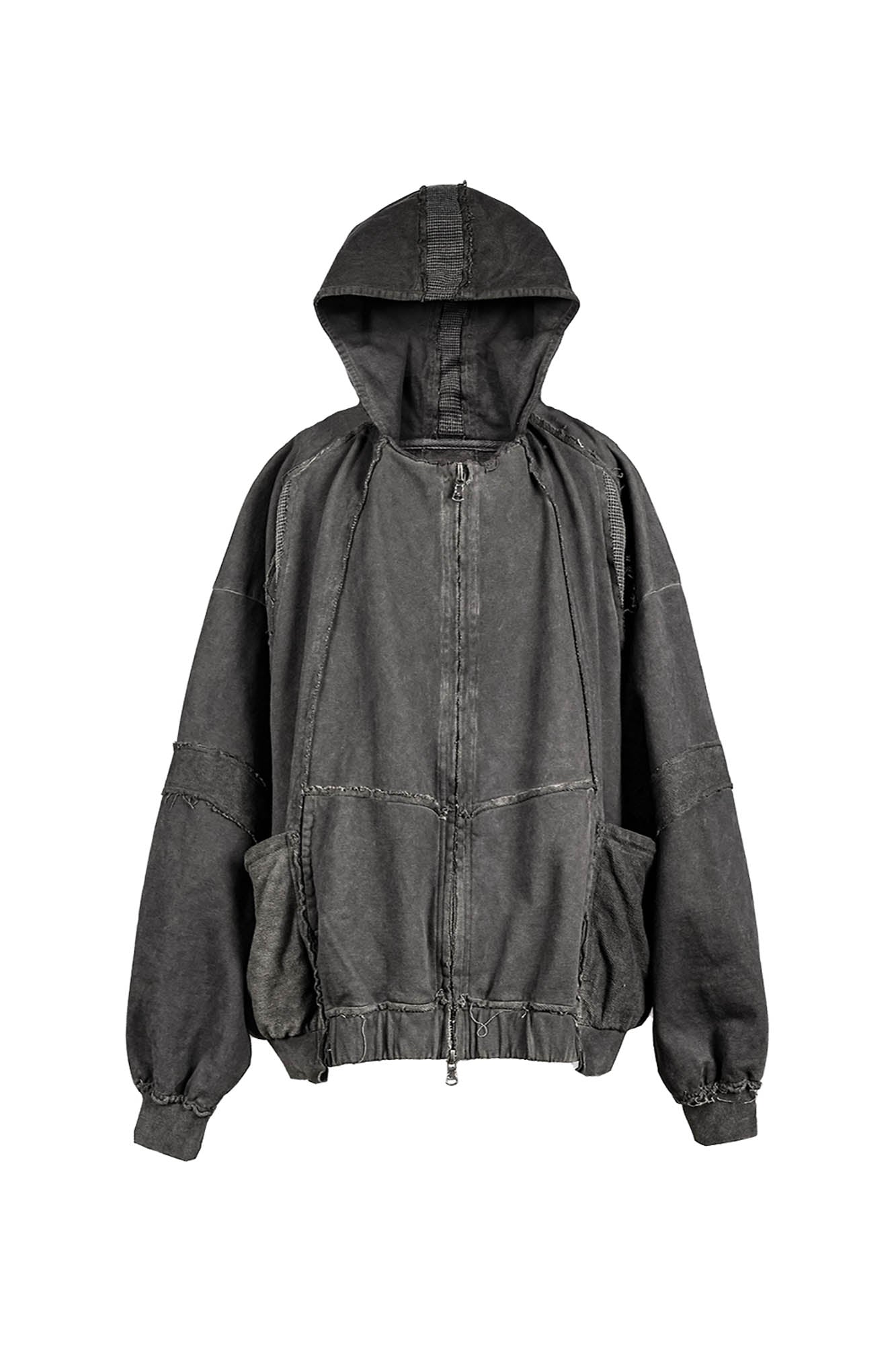 Distressed Tactical Hooded Jacket