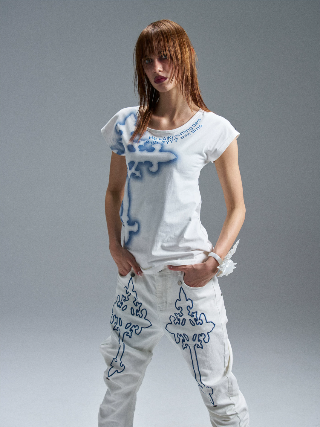 Cross Letter Cotton-Blend Crewneck T-Shirt - View 7