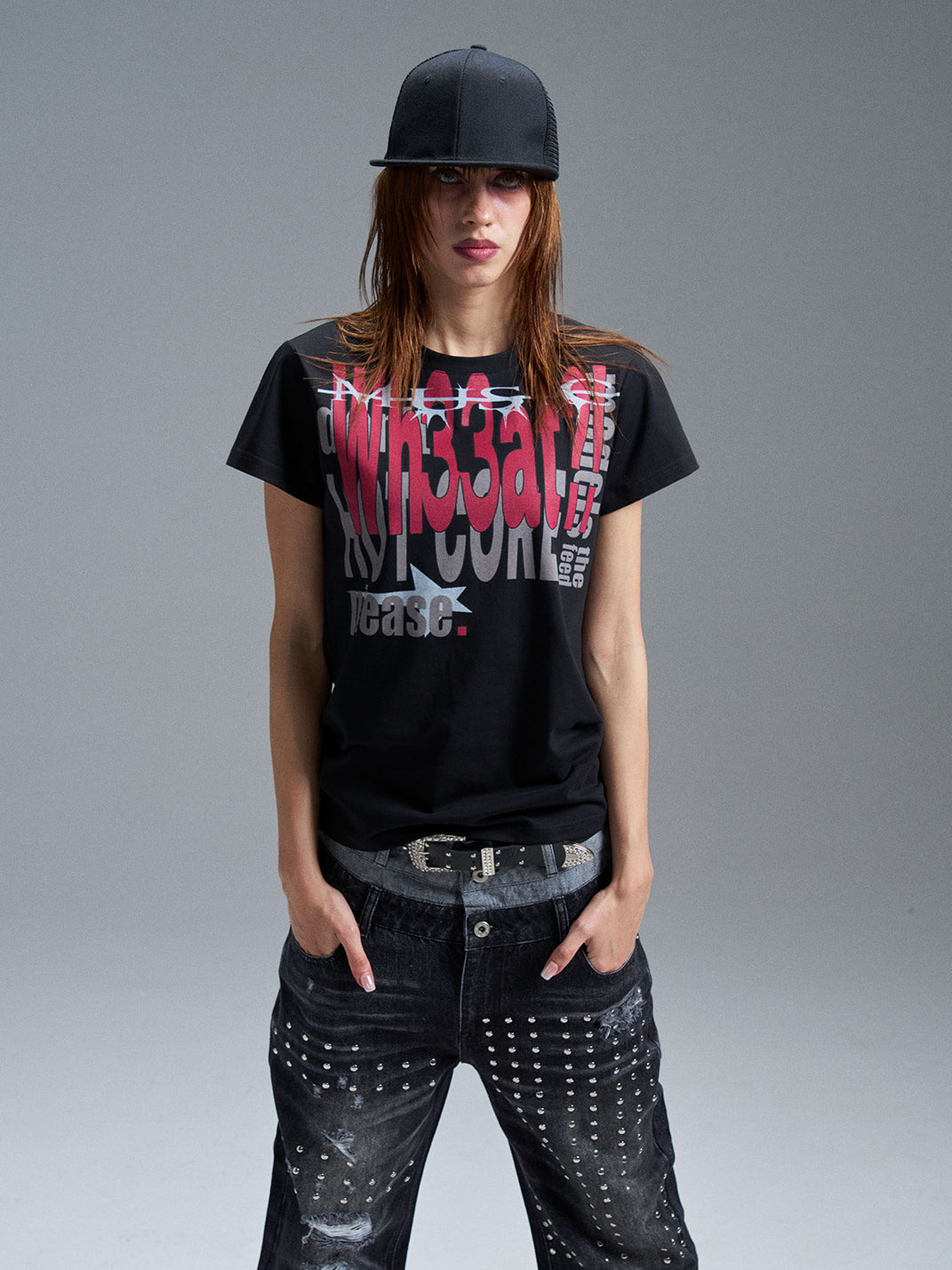 Electronic Slogan Graphic Cotton T-Shirt - View 11