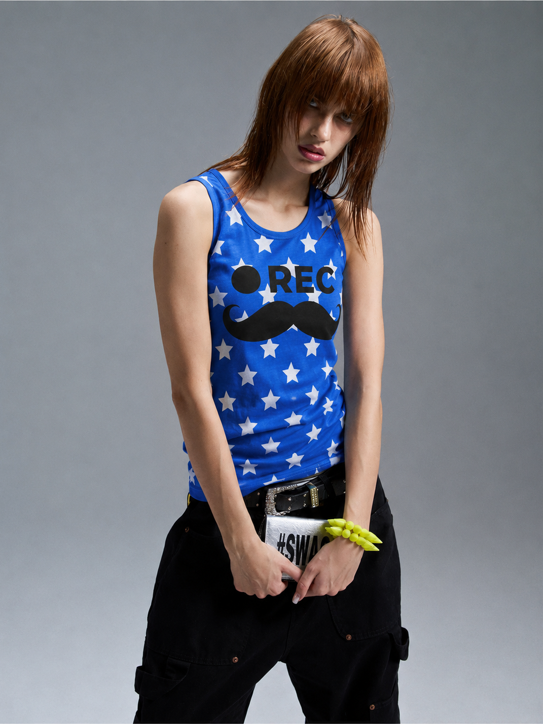Polka-Dot Star Stretch Tank Top - View 4