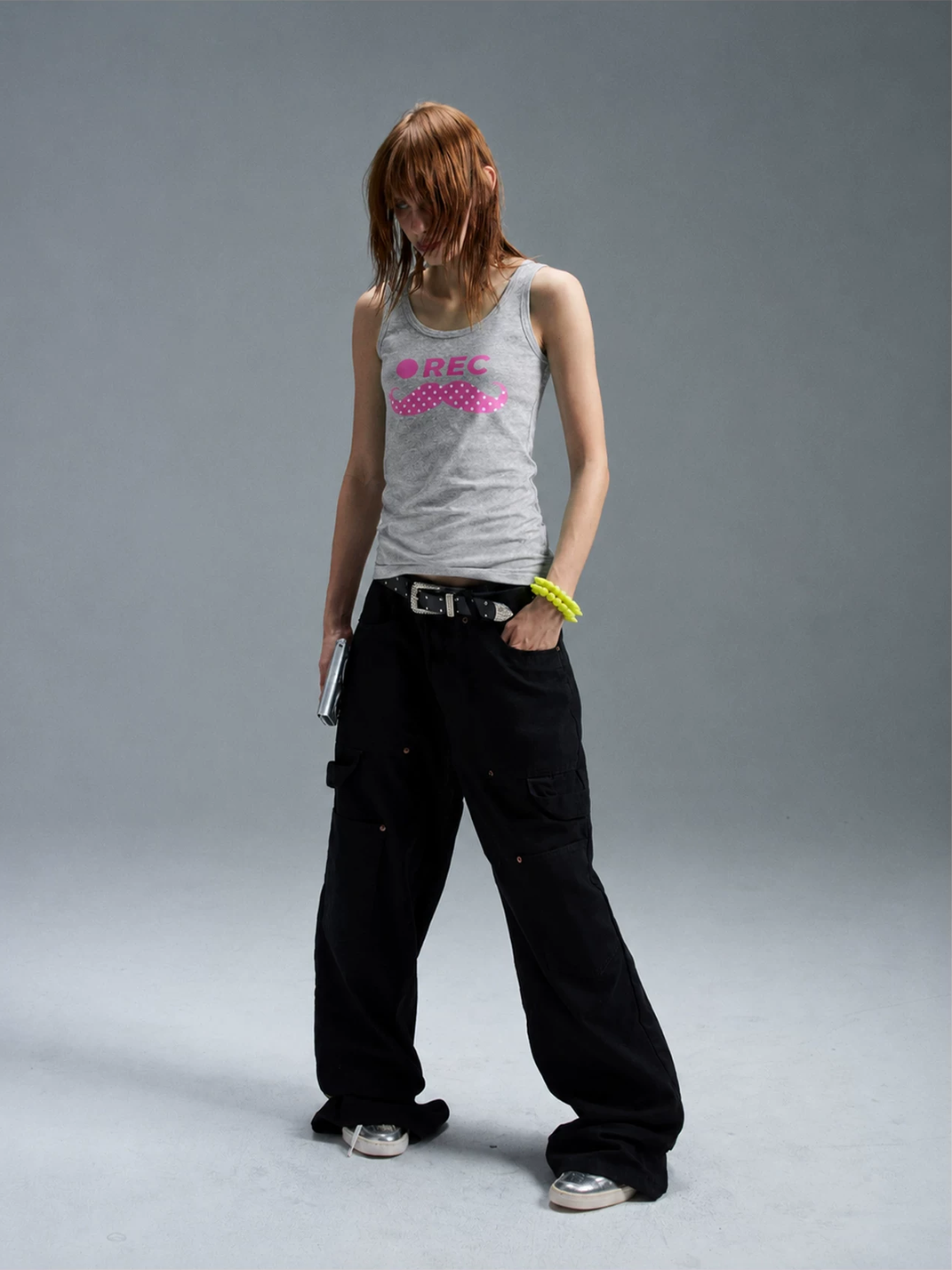 Polka-Dot Star Stretch Tank Top - View 8