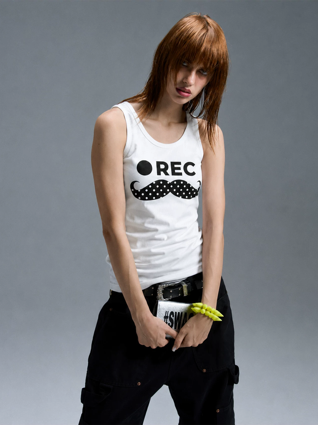 Polka-Dot Star Stretch Tank Top - View 12
