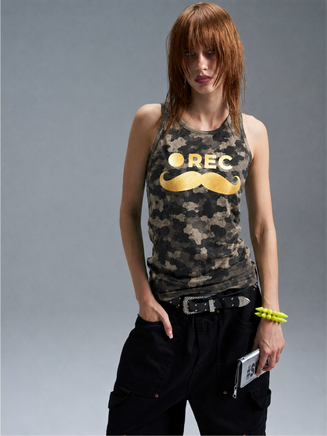 Polka-Dot Star Stretch Tank Top - View 14
