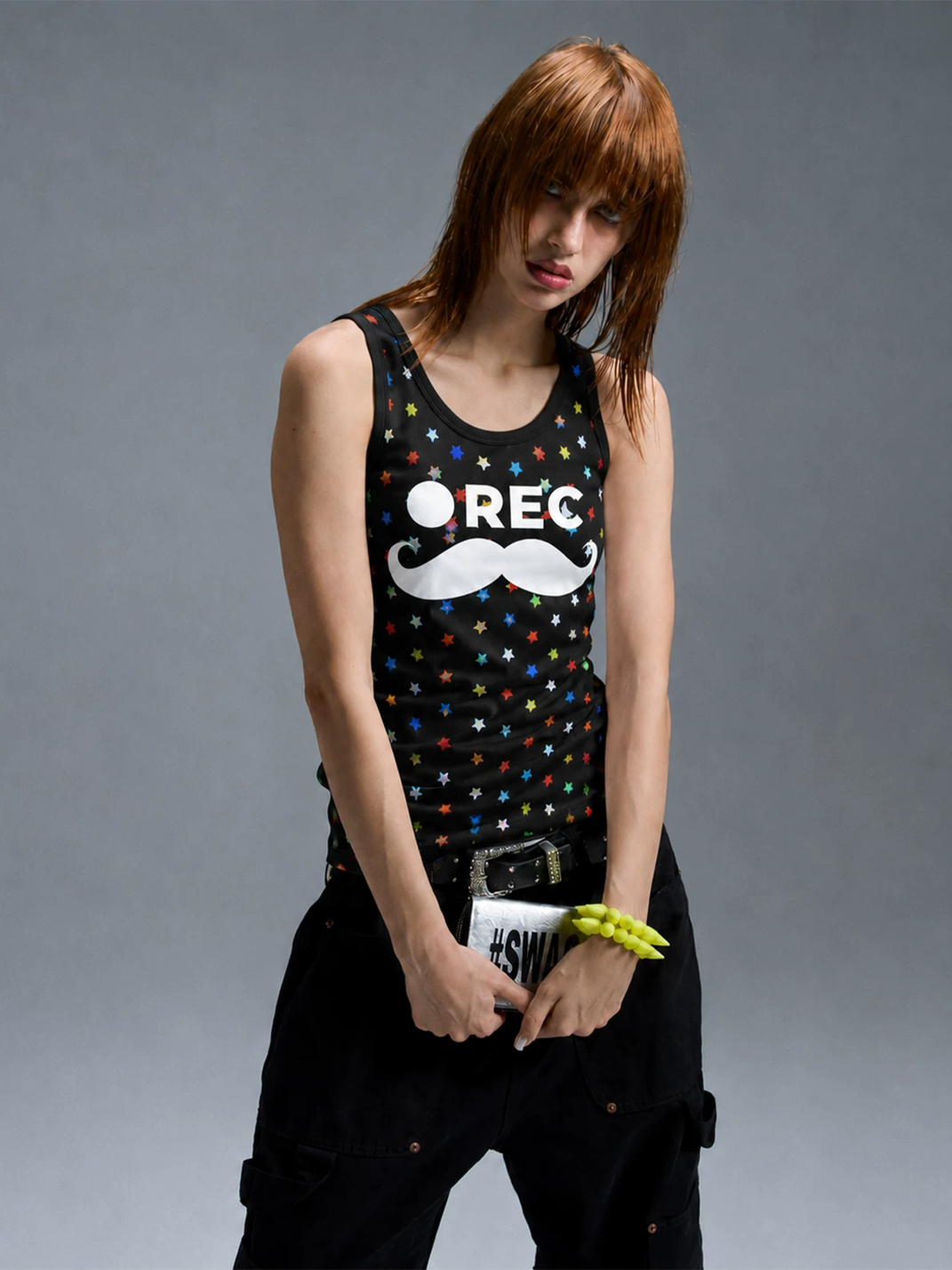 Polka-Dot Star Stretch Tank Top - View 18