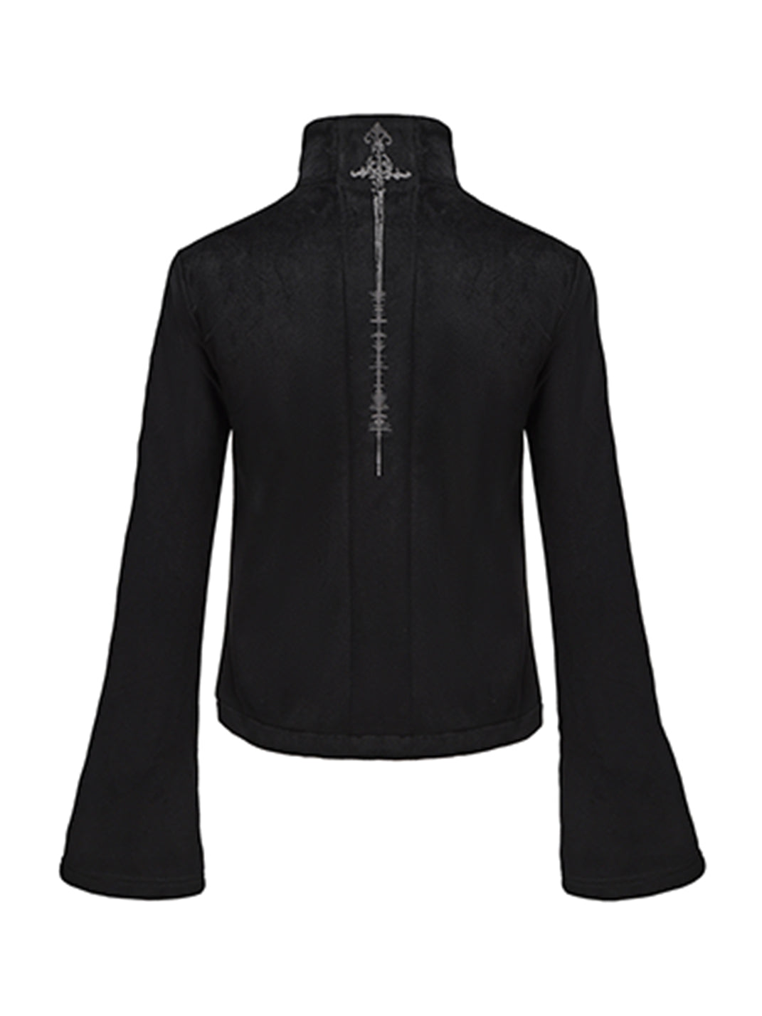 Skull Singer Music-Note Velvet Zip Jacket - View 2