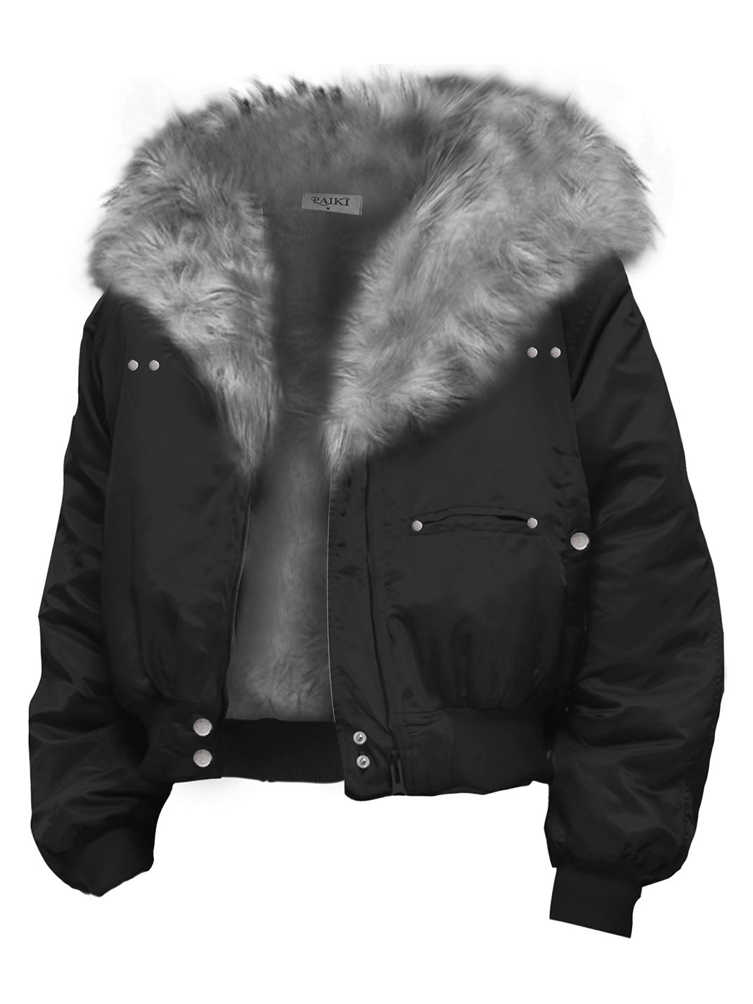 Faux-Fur Aviator Bomber Jacket - View 3